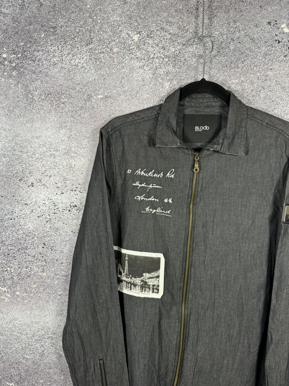Blood Brother Blood Brother Patch Overshirt Gray Men’s Shirt Large Size US L / EU 52-54 / 3 - 3 Thumbnail