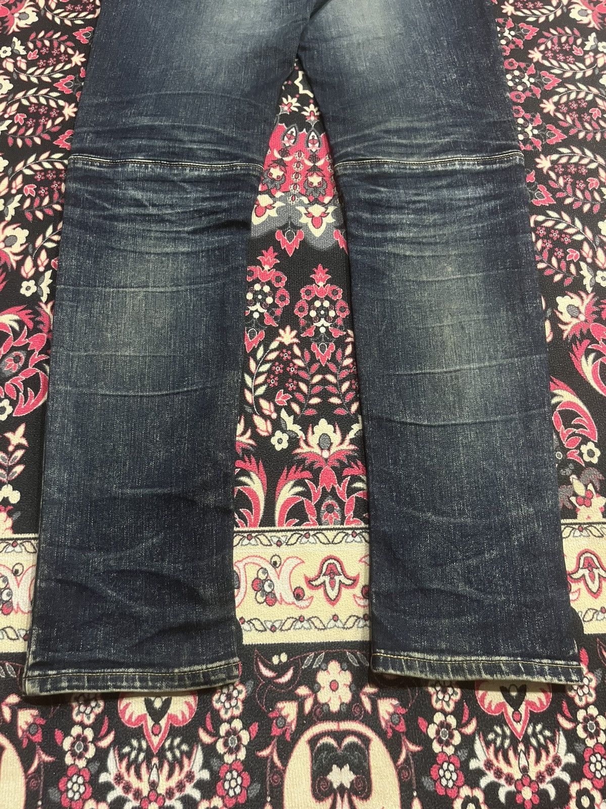 Balmain Vintage Japanese Brand Edwin Pure Dark Blue Wash Biker Jeans Size US 32 / EU 48 - 11 Thumbnail