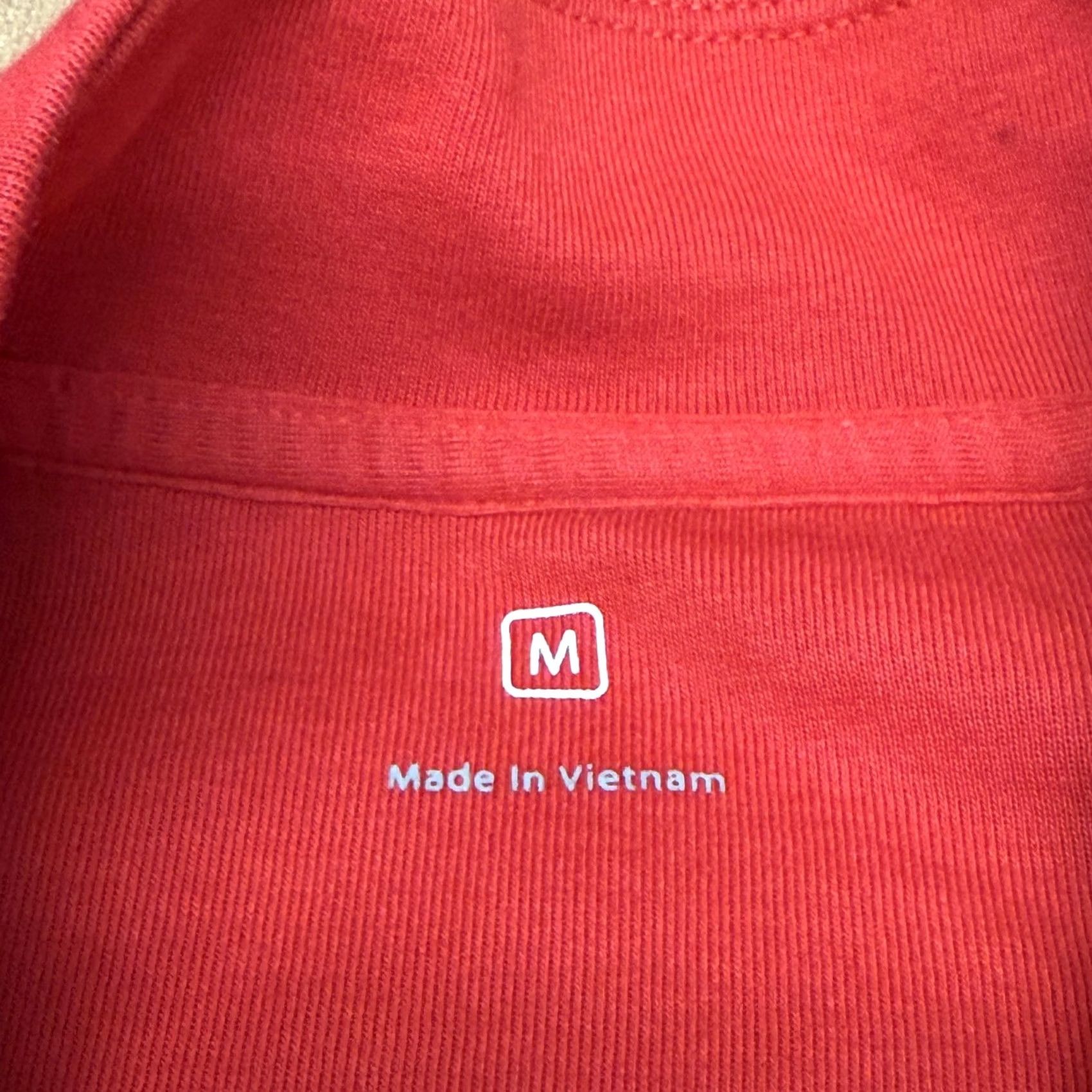 Apple Apple Mens Sweatshirt M Red 1/4 Zip Mock Neck Pullover Logo Pockets Warm Knit Size US M / EU 48-50 / 2 - 6 Thumbnail