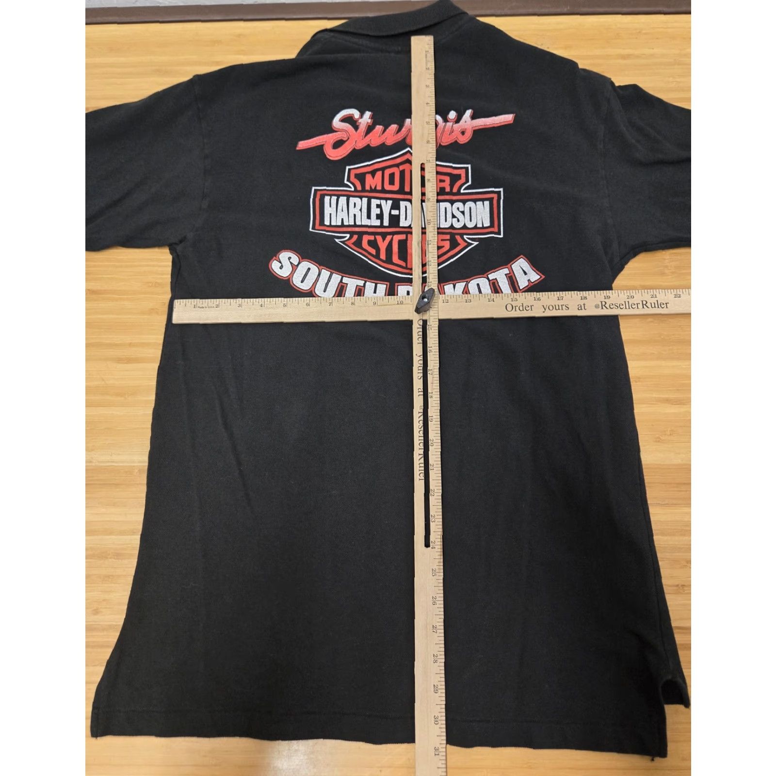 Harley Davidson VINTAGE Harley-Davidson Shirt Mens L Black Polo 90s Sturgis South Dakota Rider Mens Size US L / EU 52-54 / 3 - 6 Thumbnail
