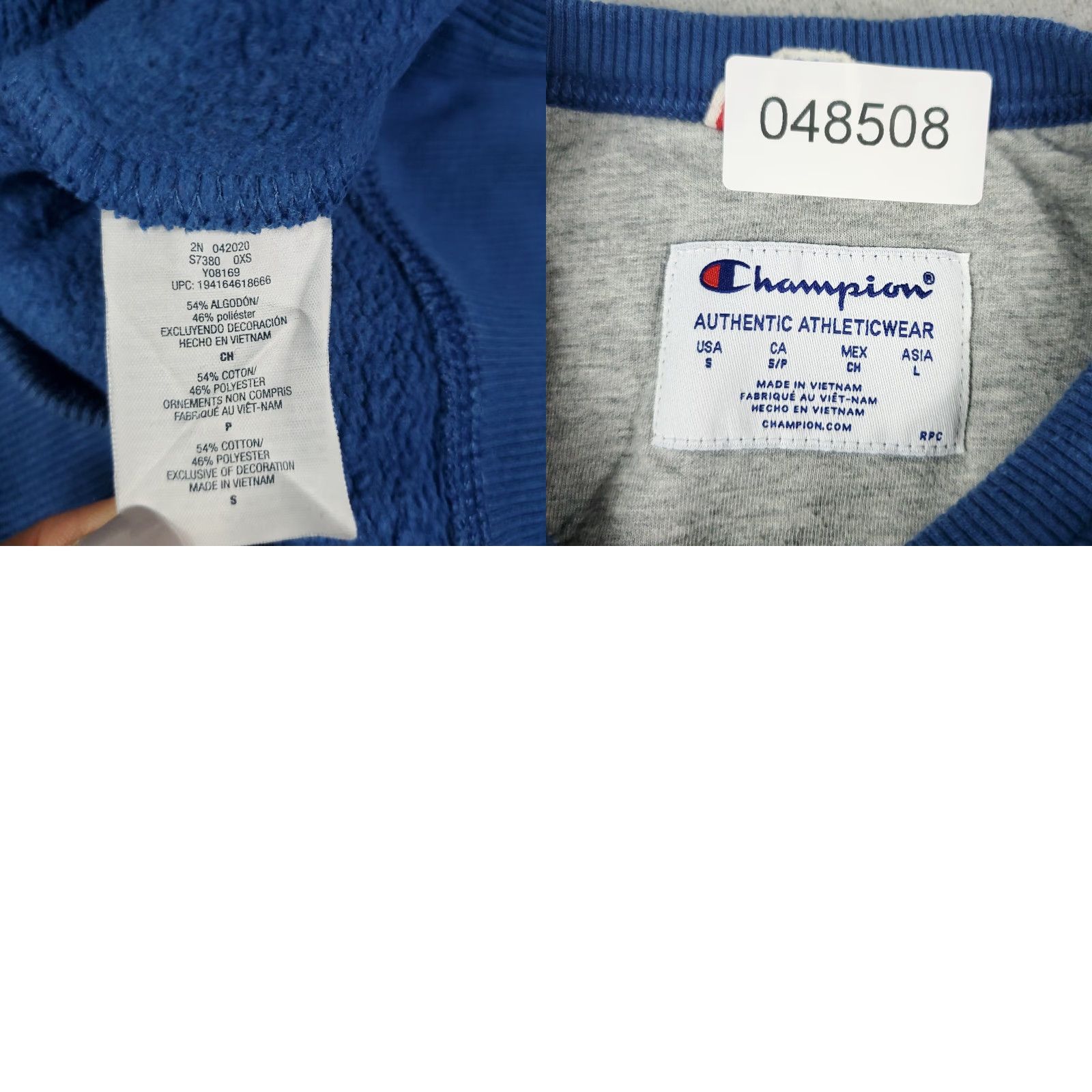 Champion Vintage Champion Mens Pullover Sweater S Blue Casual Knit Logo Zipper Long Sleeve Size US S / EU 44-46 / 1 - 8 Thumbnail