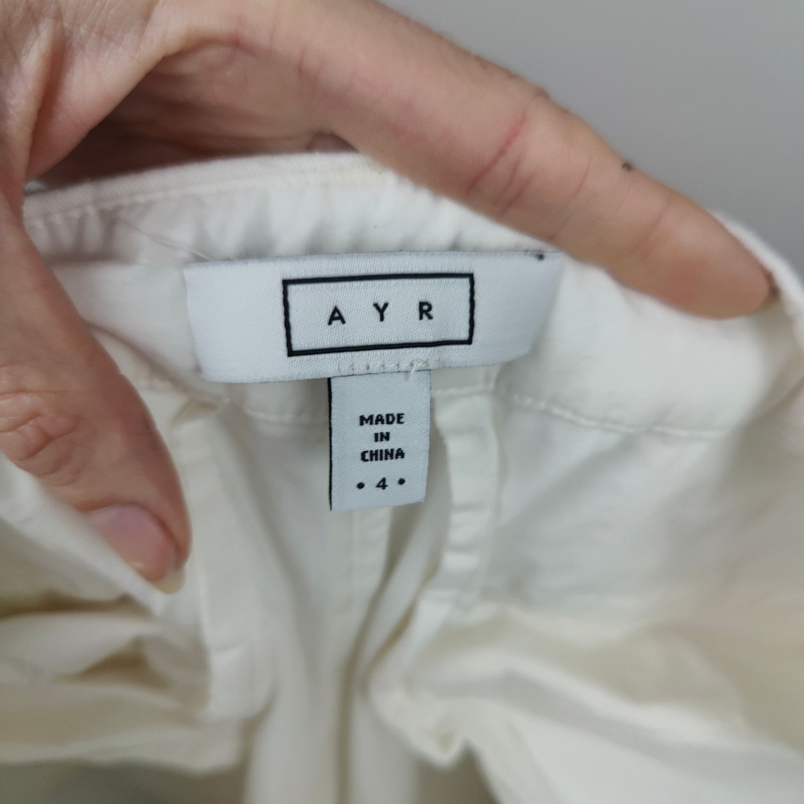 Other Ayr The Metropolitan Pants Womens 4 White Pleated Cotton Size 27" / US 4 / IT 40 - 5 Thumbnail