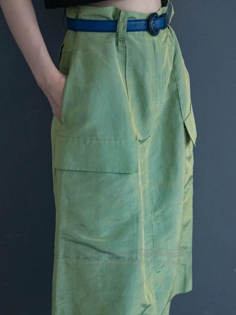 Kenzo Kenzo Ivory color glossy linen and silk skirt Size 25" / US 0 / IT 36 - 7 Thumbnail