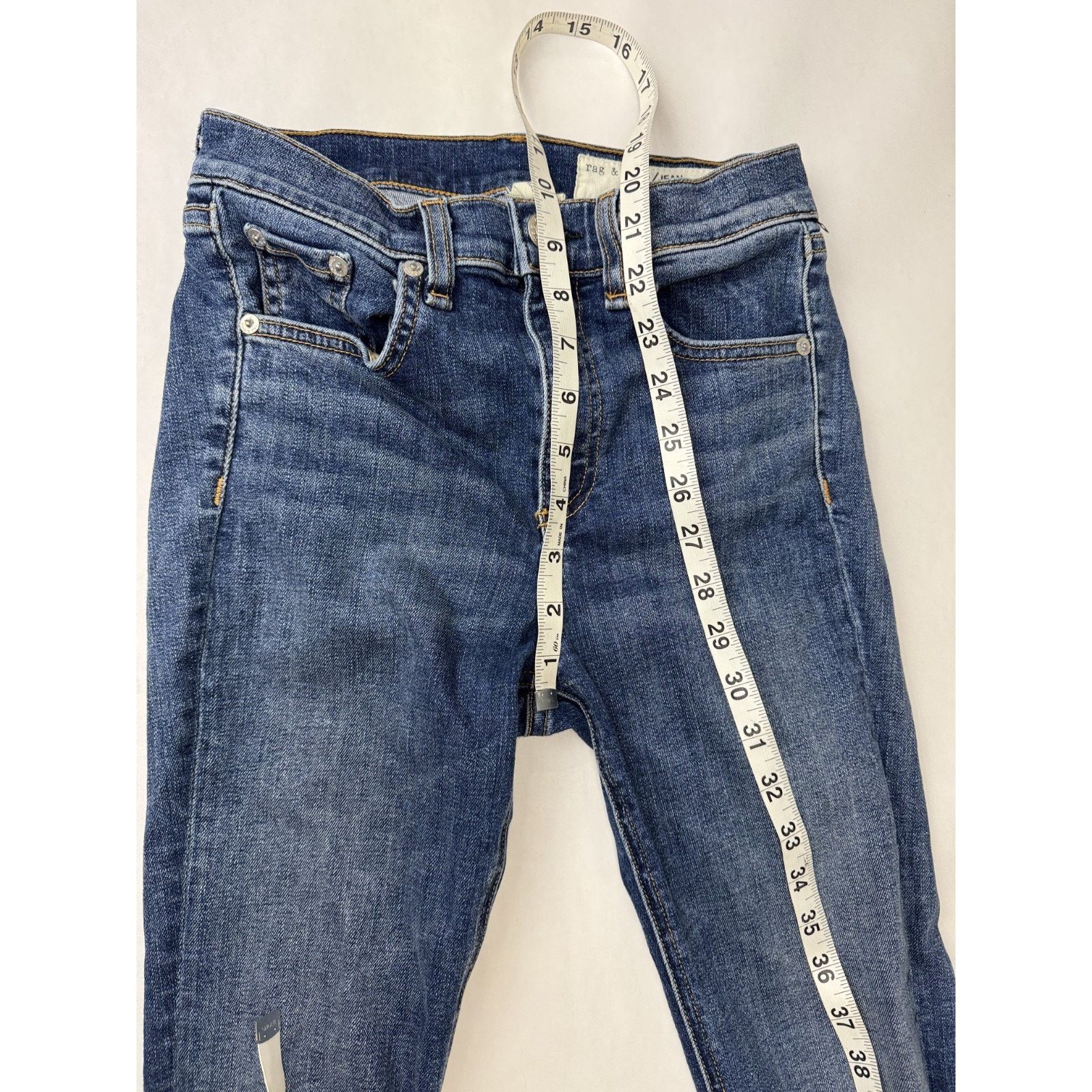 Rag & Bone Rag & Bone High Rise Skinny Jeans W1532K520BO 17409 Size 25 Size 25" / US 0 / IT 36 - 4 Thumbnail