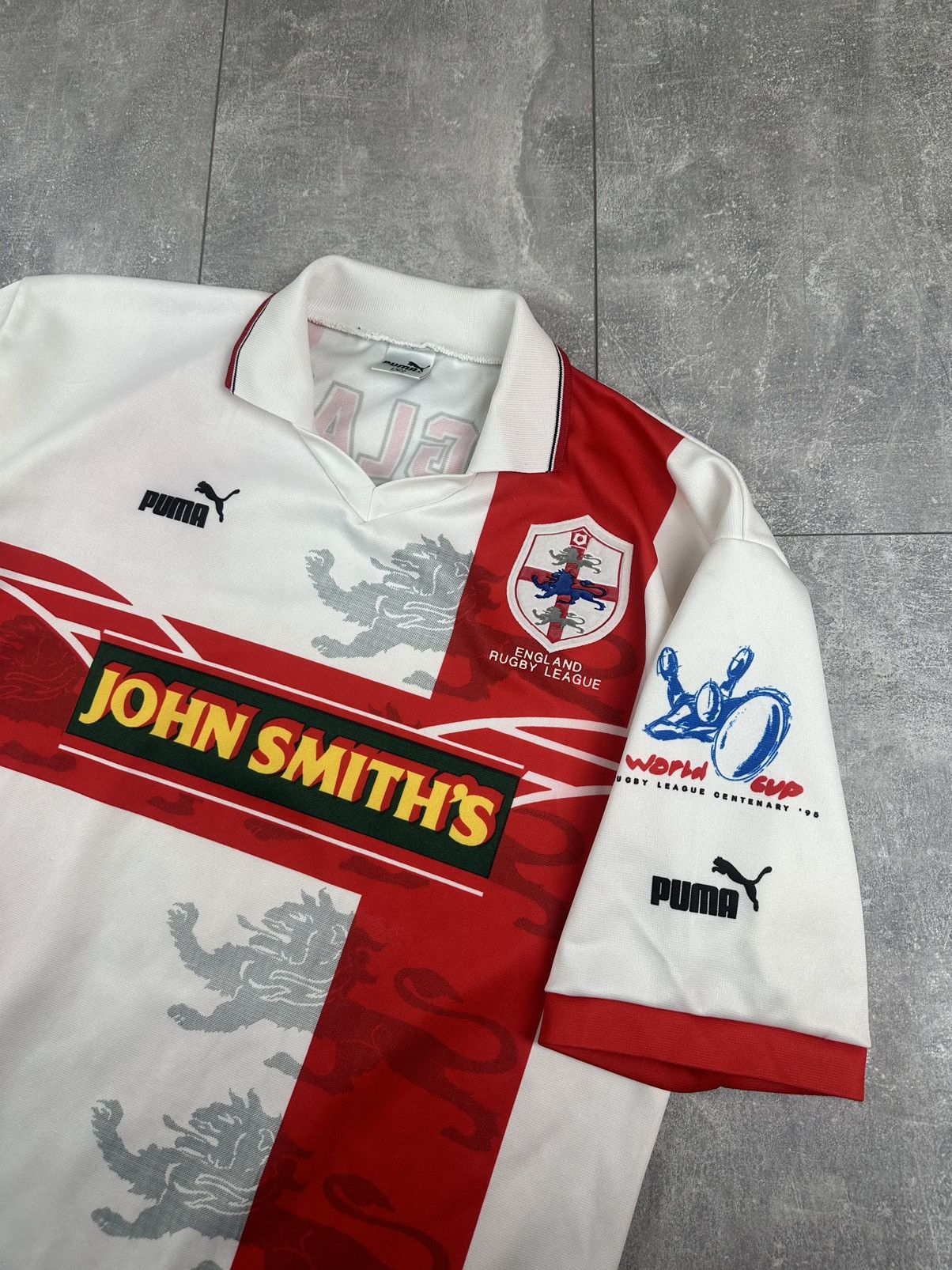 Puma Puma England Home Rugby League Jersey 1995 Size US XL / EU 56 / 4 - 18 Thumbnail
