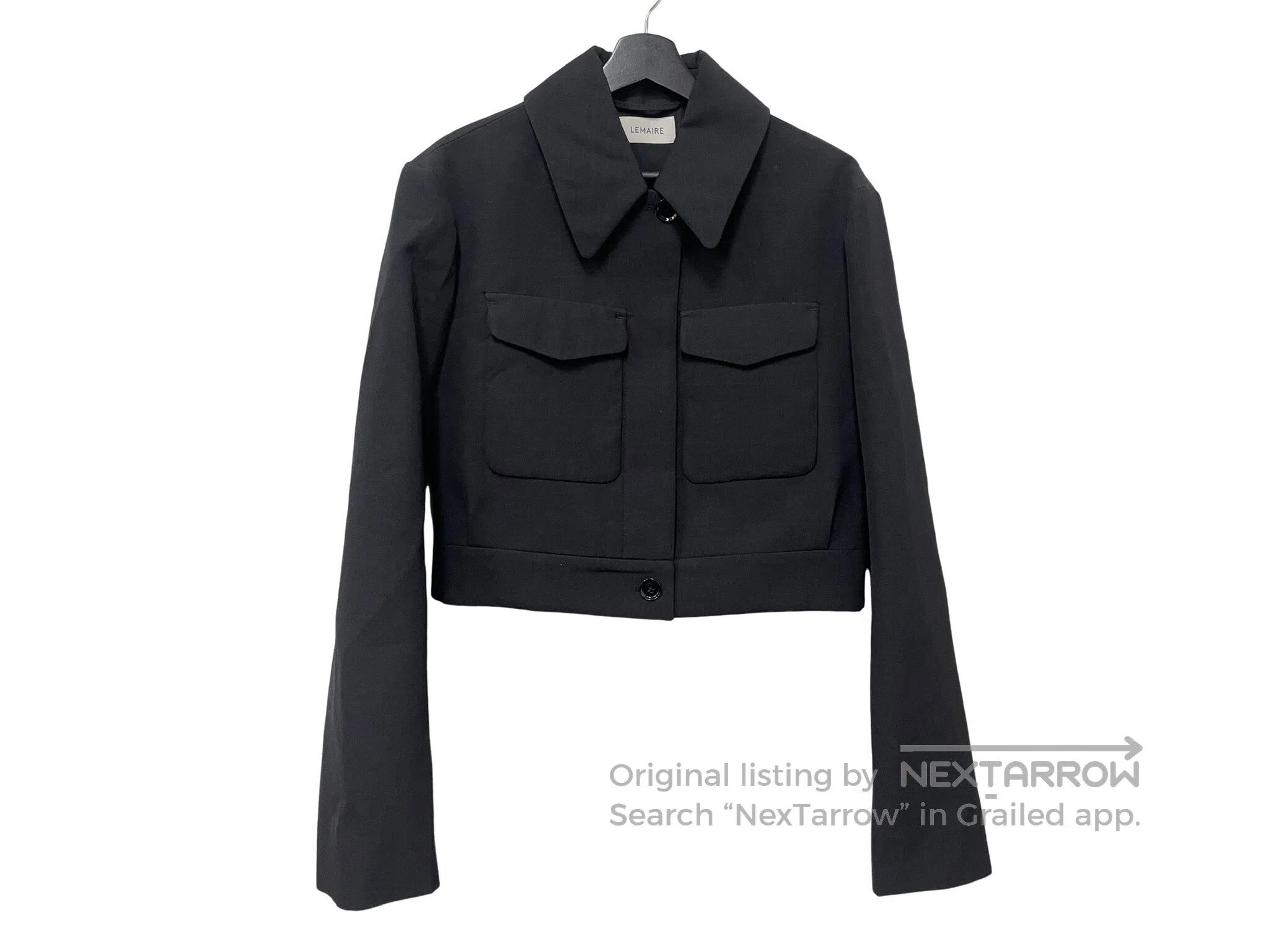 Lemaire LEMAIRE Black Wool Short Jacket Size XS / US 0-2 / IT 36-38 - 1 Thumbnail