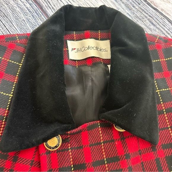JH Collectibles Vintage JH Collectibles 100% Wool Red and Black Plaid Double Size XXL / US 16-18 / IT 52-54 - 5 Thumbnail