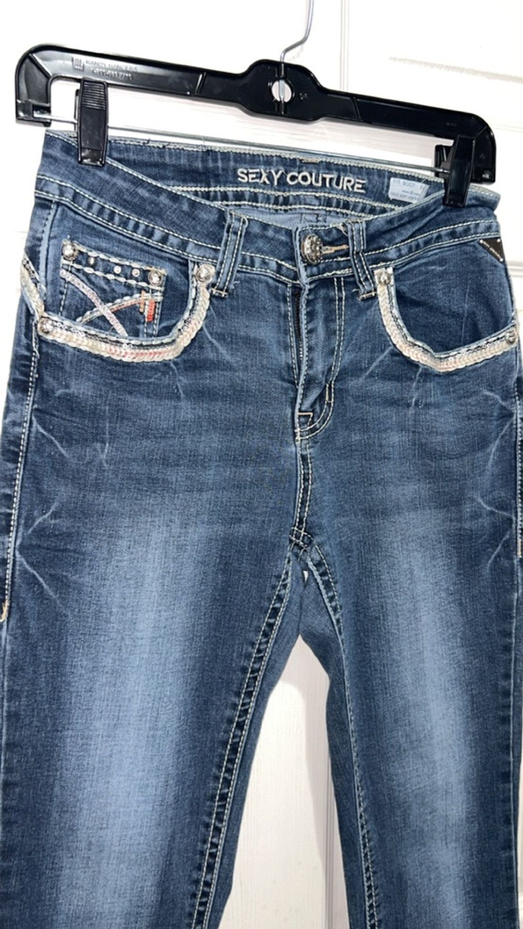 Other Women's Sexy Couture Blue Boot Cut Jeans Size 7 Size 28" / US 6 / IT 42 - 4 Thumbnail