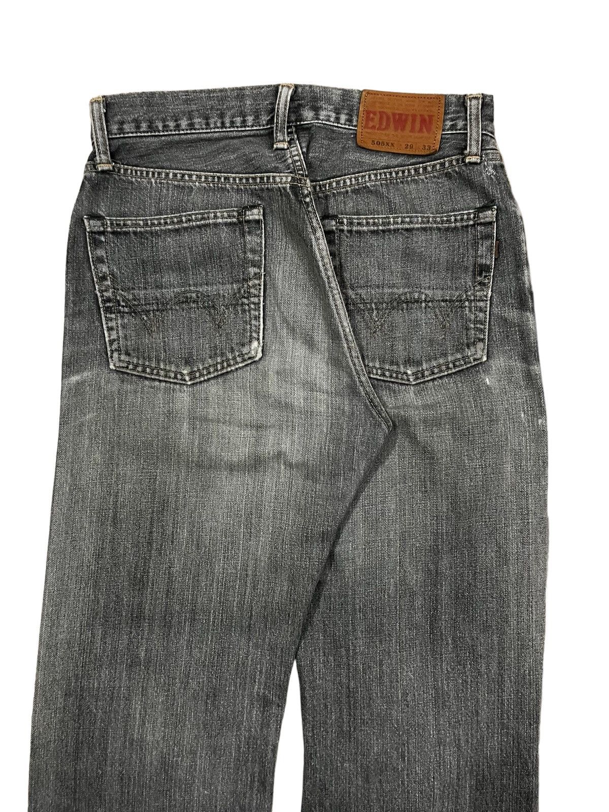 14th Addiction × Edwin Vintage Edwin Black Faded Distressed Loose Fit Jeans Size US 28 / EU 44 - 6 Thumbnail