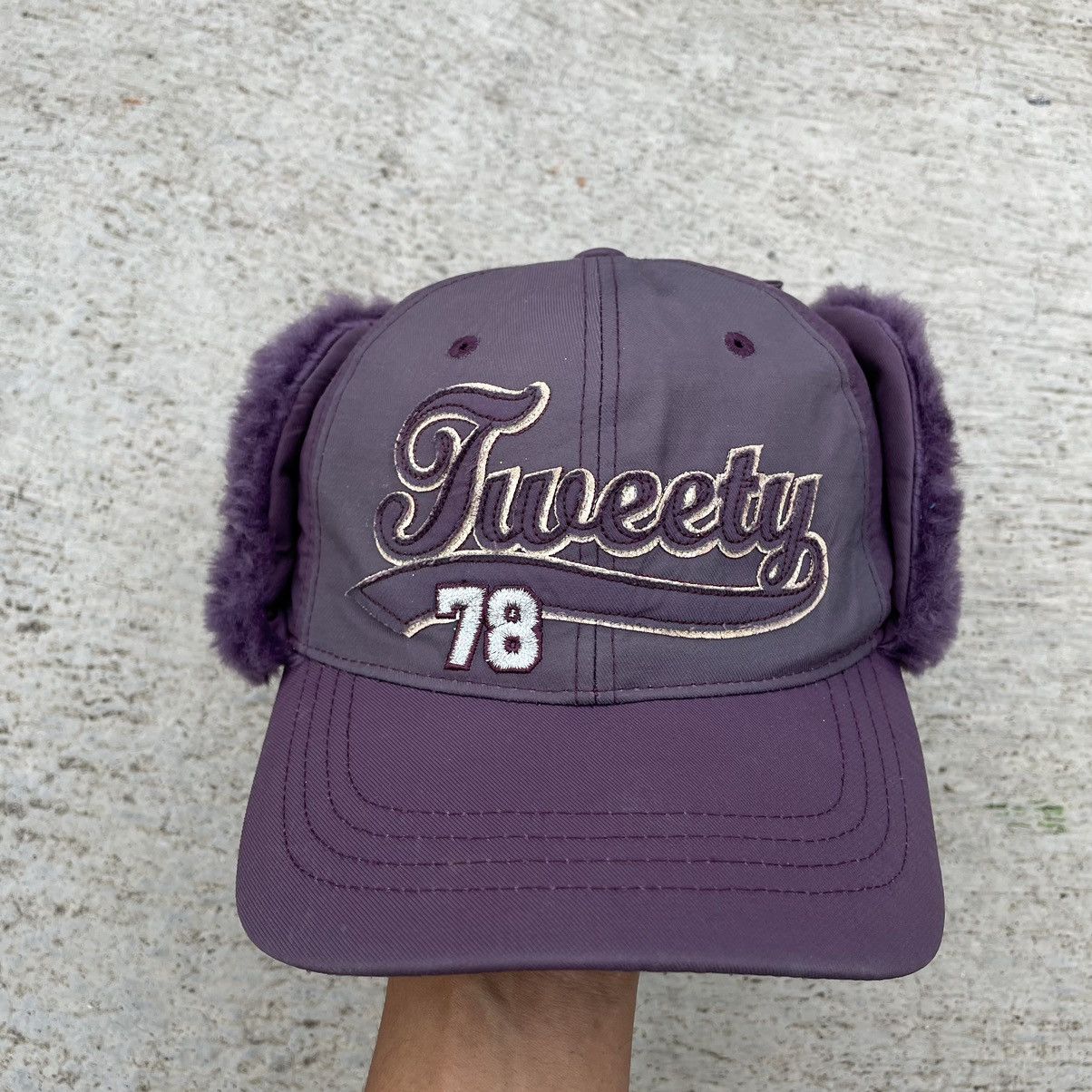 image of Outdoor Cap x Warner Bros Tweety Warner Bros Hat With Earflap in Dark Purple, Men's