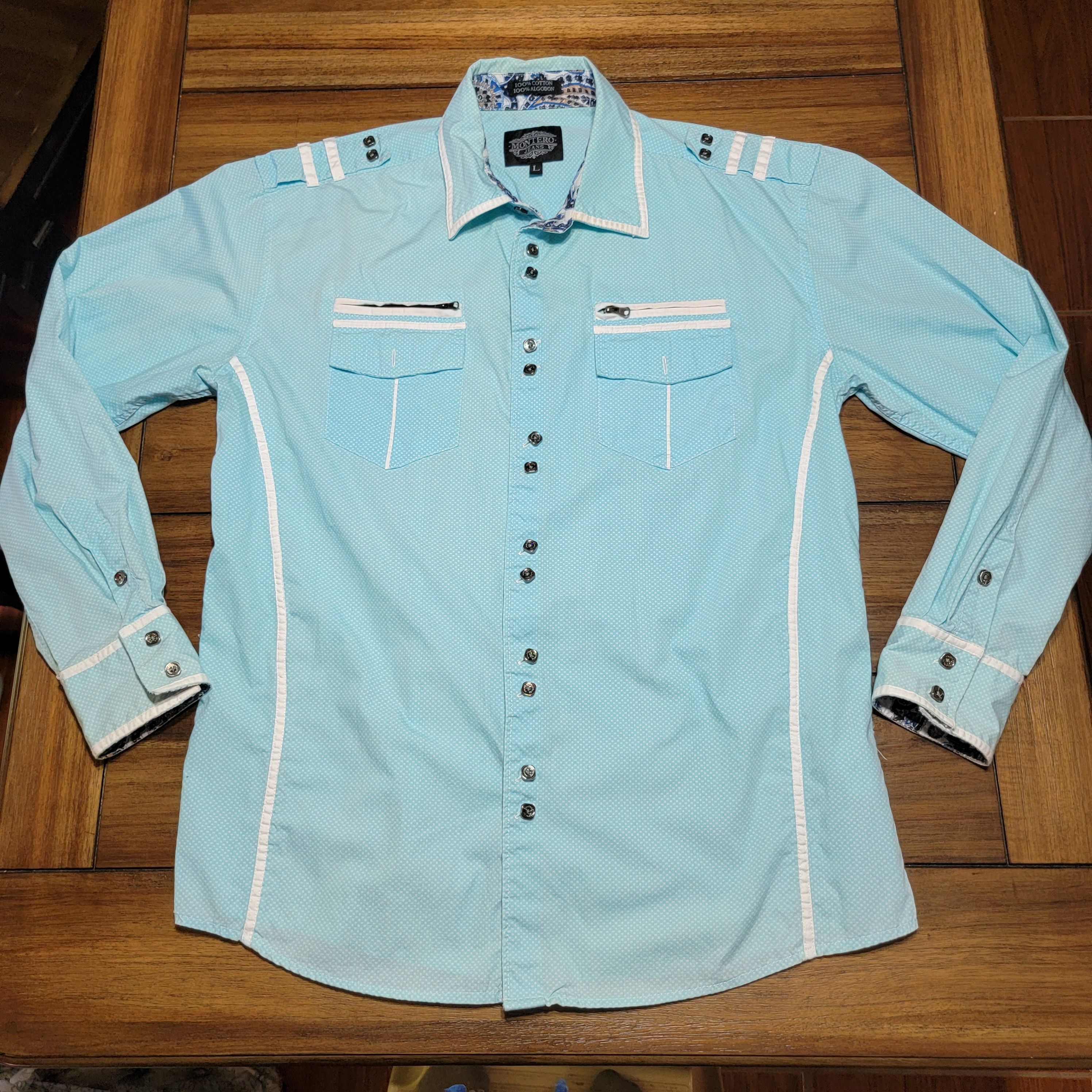 Other Montero Jeans LS Shirt Zippers & Pockets - Size Large Size US L / EU 52-54 / 3 - 1 Thumbnail