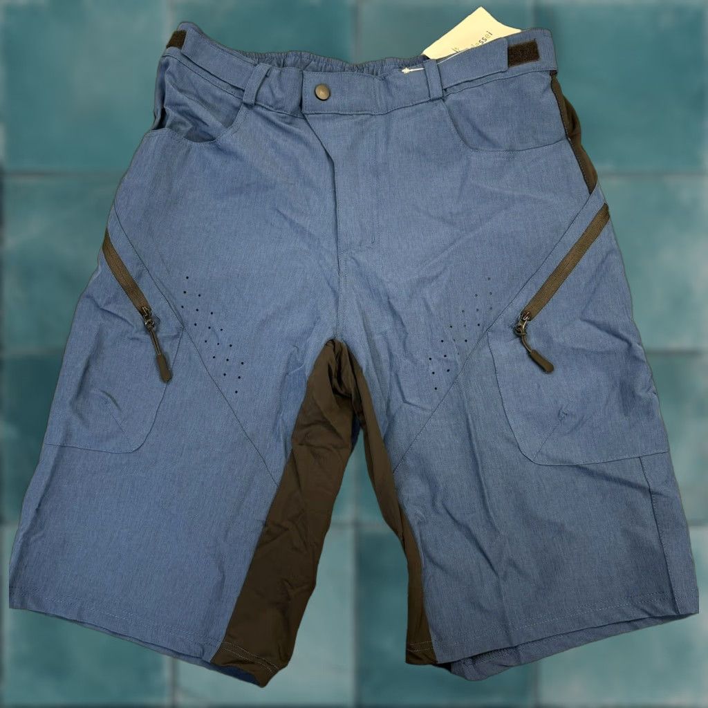 Brandblack Priessei Mens XL Cargo Adventure Shorts Vented Adjustable Stretch Blue and Black Cargo, Quick Dry, Outdoor, Sports, Travel Size US 36 / EU 52 - 1 Thumbnail