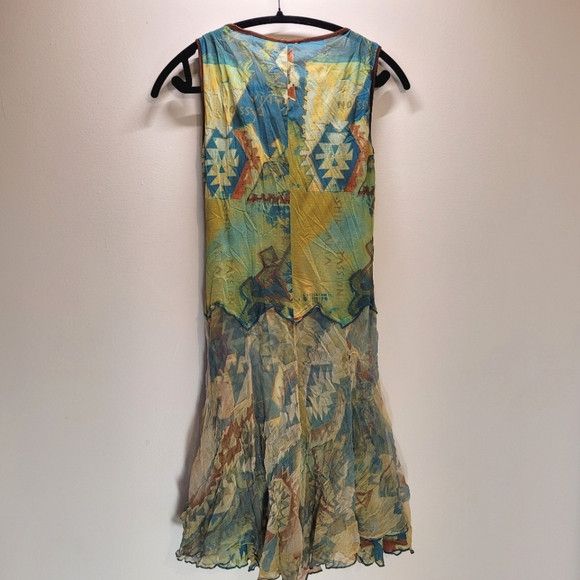 Shirt Passion Italia asymmetrical midi dress Y2K- size large