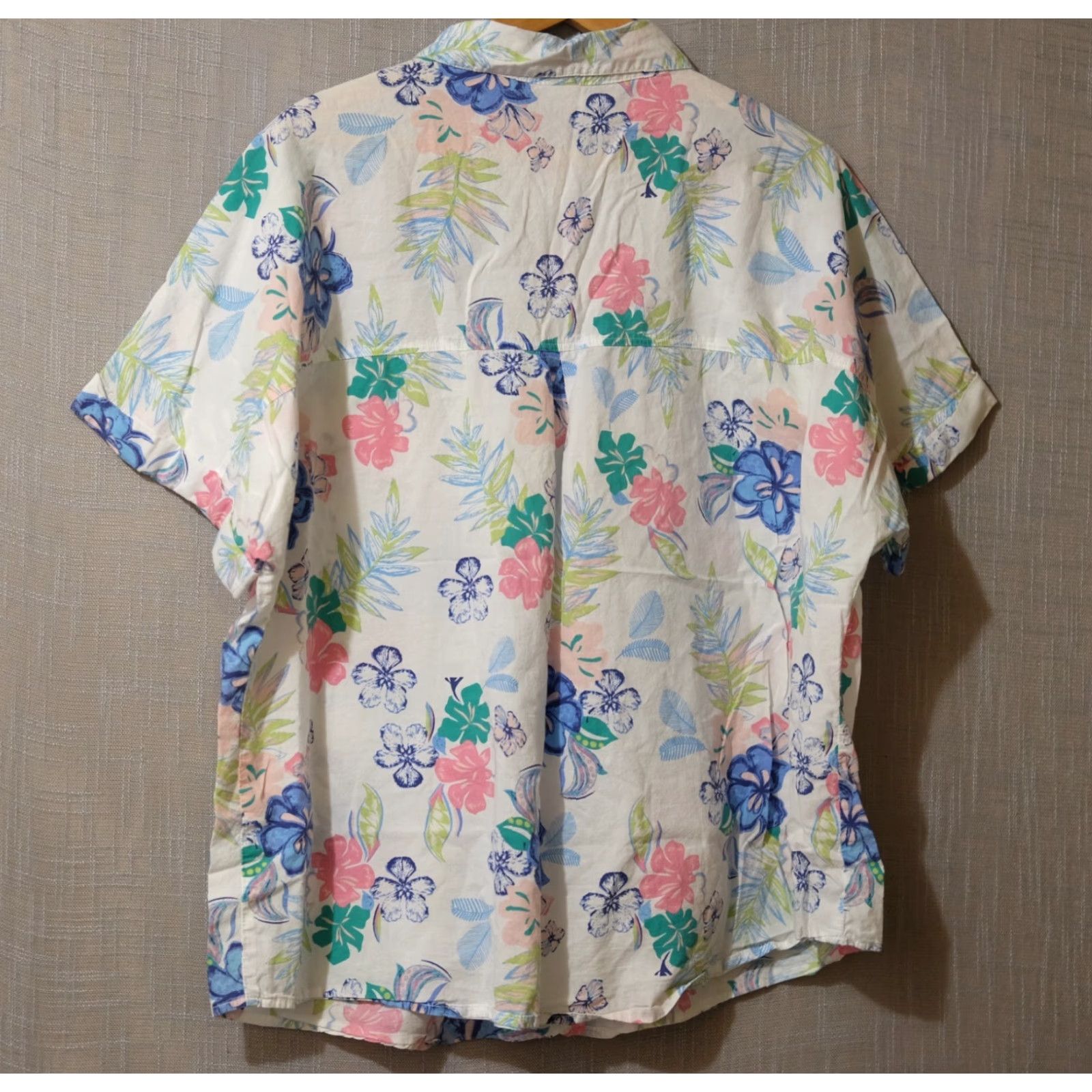 Vintage American Sweetheart Blouse Shirt Womens XX White Floral Semi-Sheer Button Up - Casual Party/Cocktail | 27 Bust 28 Length Size XXL / US 16-18 / IT 52-54 - 5 Thumbnail