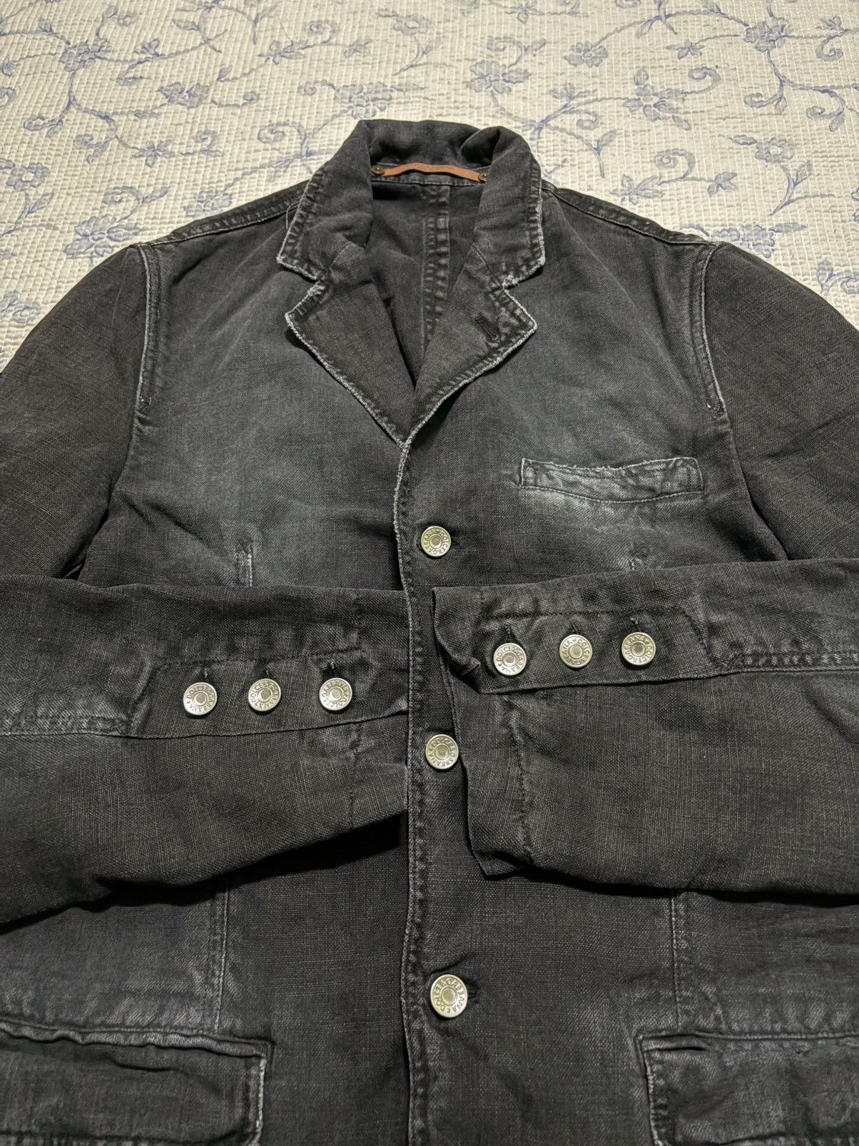 Dolce & Gabbana Dolce & Gabbbana Distressed Linen Jacket Size US S / EU 44-46 / 1 - 8 Thumbnail