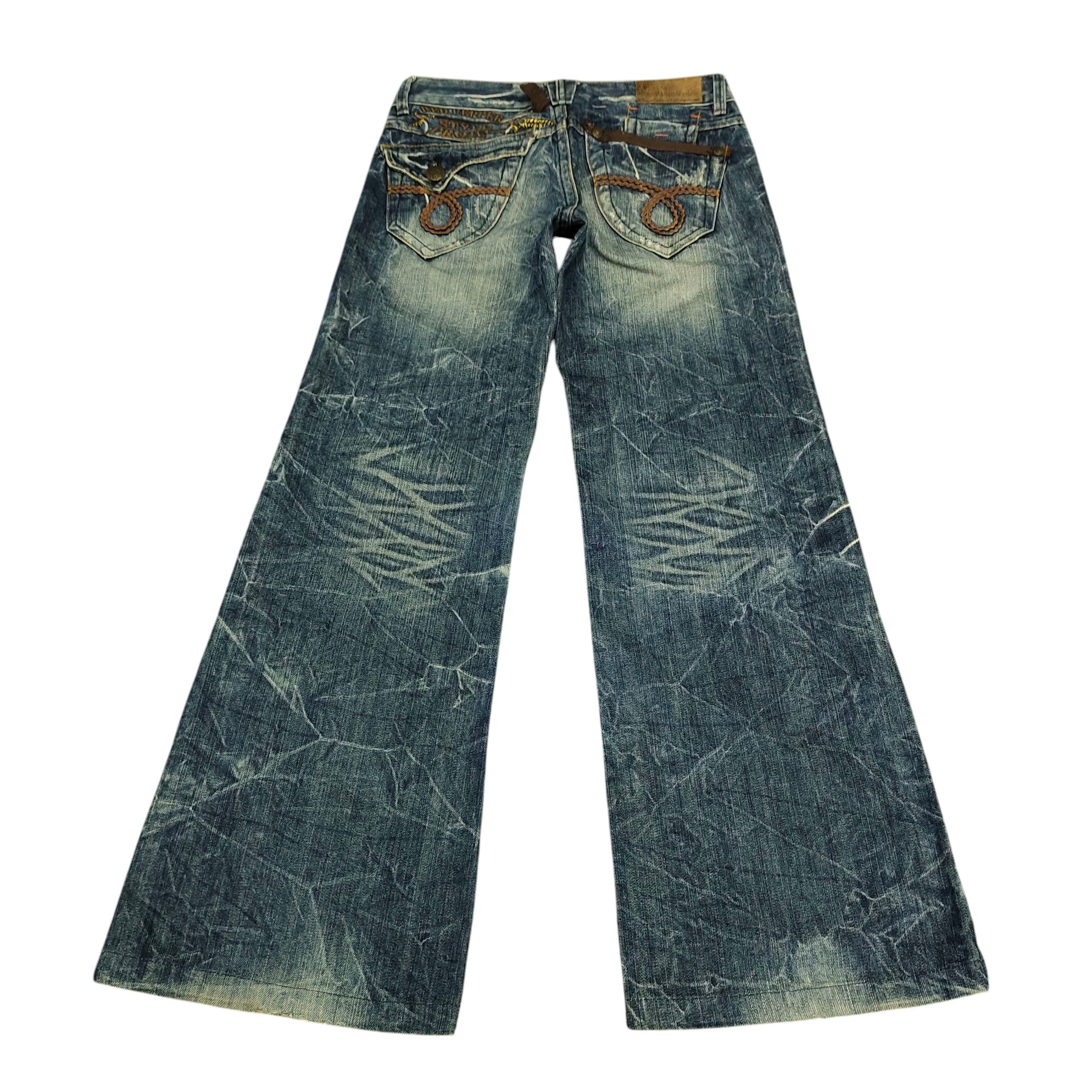 If Six Was Nine Flare Jeans Red Pepper Clawmark Distres Bootcut Low Rise Y2k Size US 28 / EU 44 - 2 Thumbnail