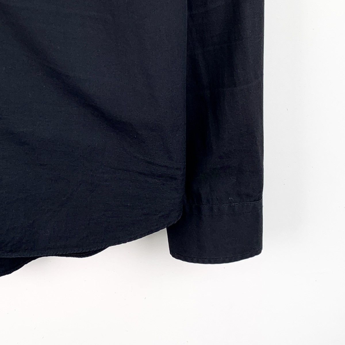 Burberry Burberry Black Cotton Collared Long Sleeve Shirt K26WX Size US L / EU 52-54 / 3 - 4 Thumbnail