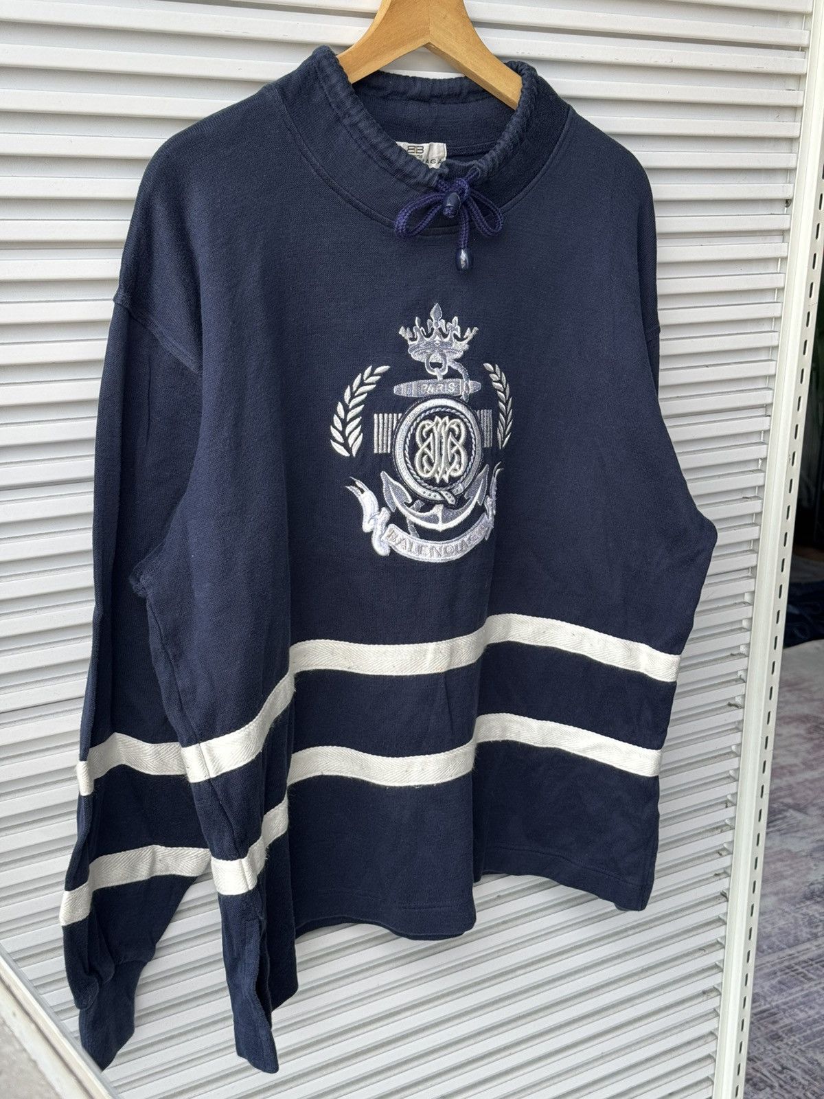 Balenciaga Vintage Balenciaga Paris Sport Embroidered Crewneck Size US M / EU 48-50 / 2 - 3 Thumbnail