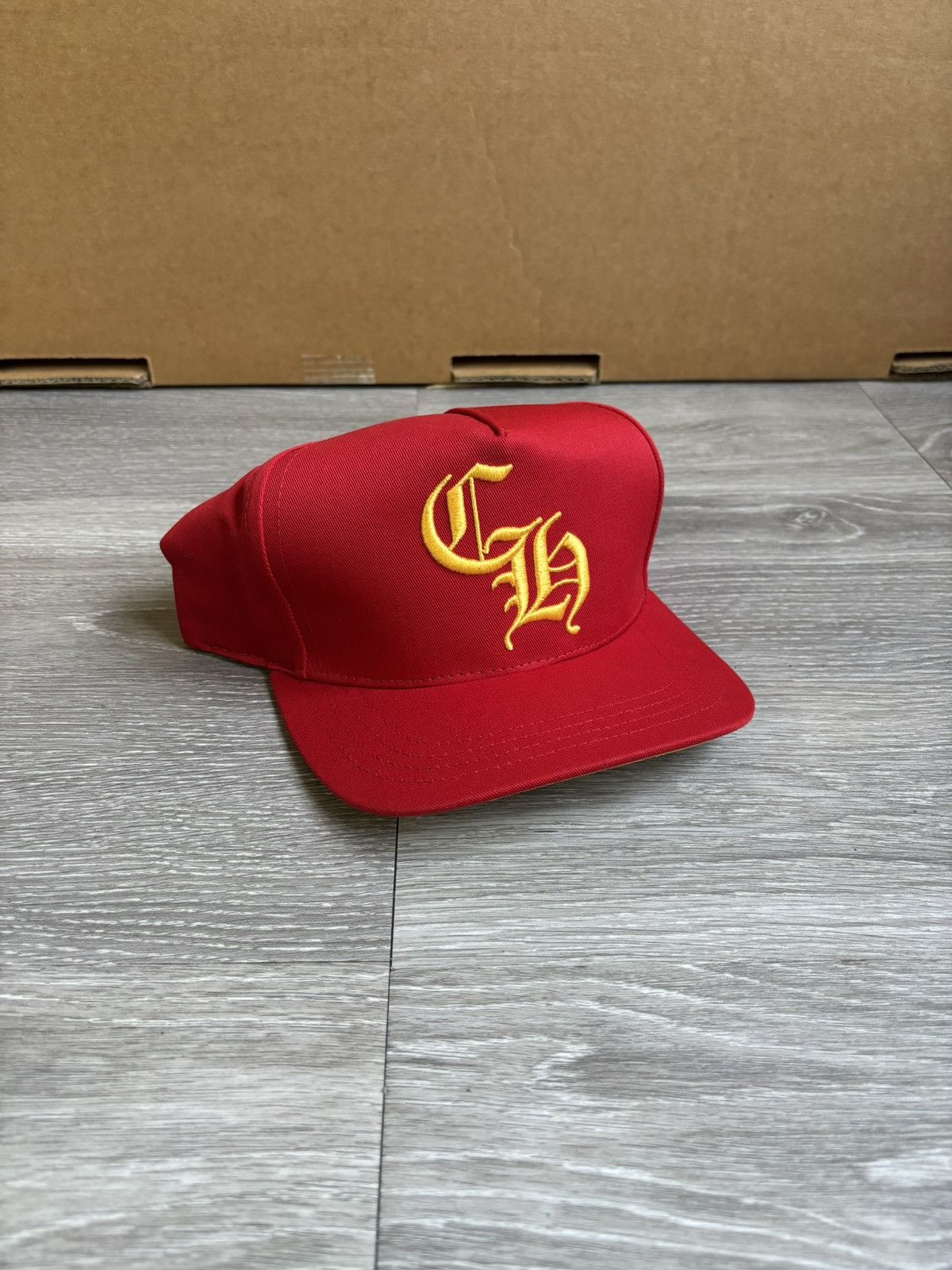 Chrome Hearts Chrome Hearts Red/Gold Baseball Hat Size ONE SIZE - 4 Thumbnail