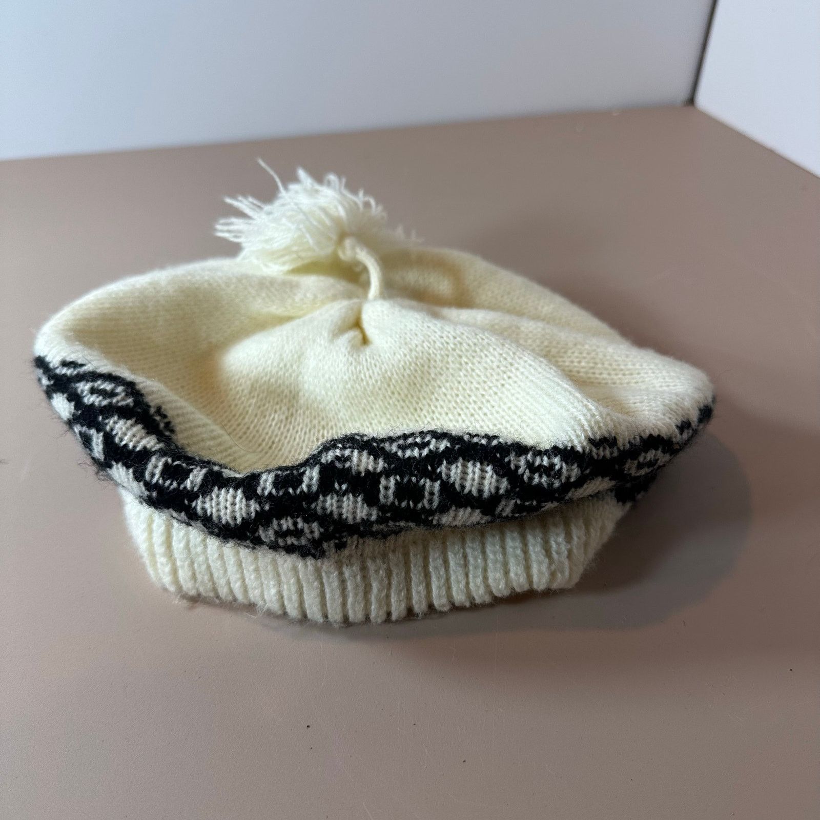 Other Vintage Hat Slouchy Fair Isle Beanie Beret Women 90s 80s Size ONE SIZE - 4 Thumbnail
