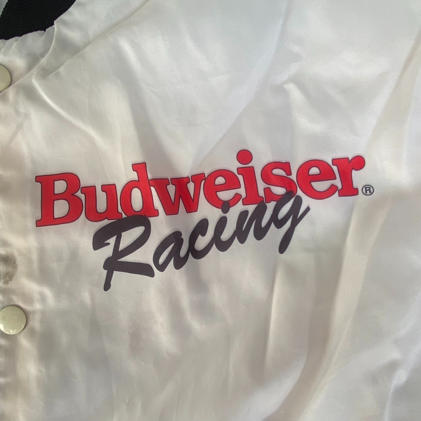 Budweiser Vintage 90s Budweiser Racing Jacket Satin Bomber NASCAR Size US L / EU 52-54 / 3 - 6 Thumbnail
