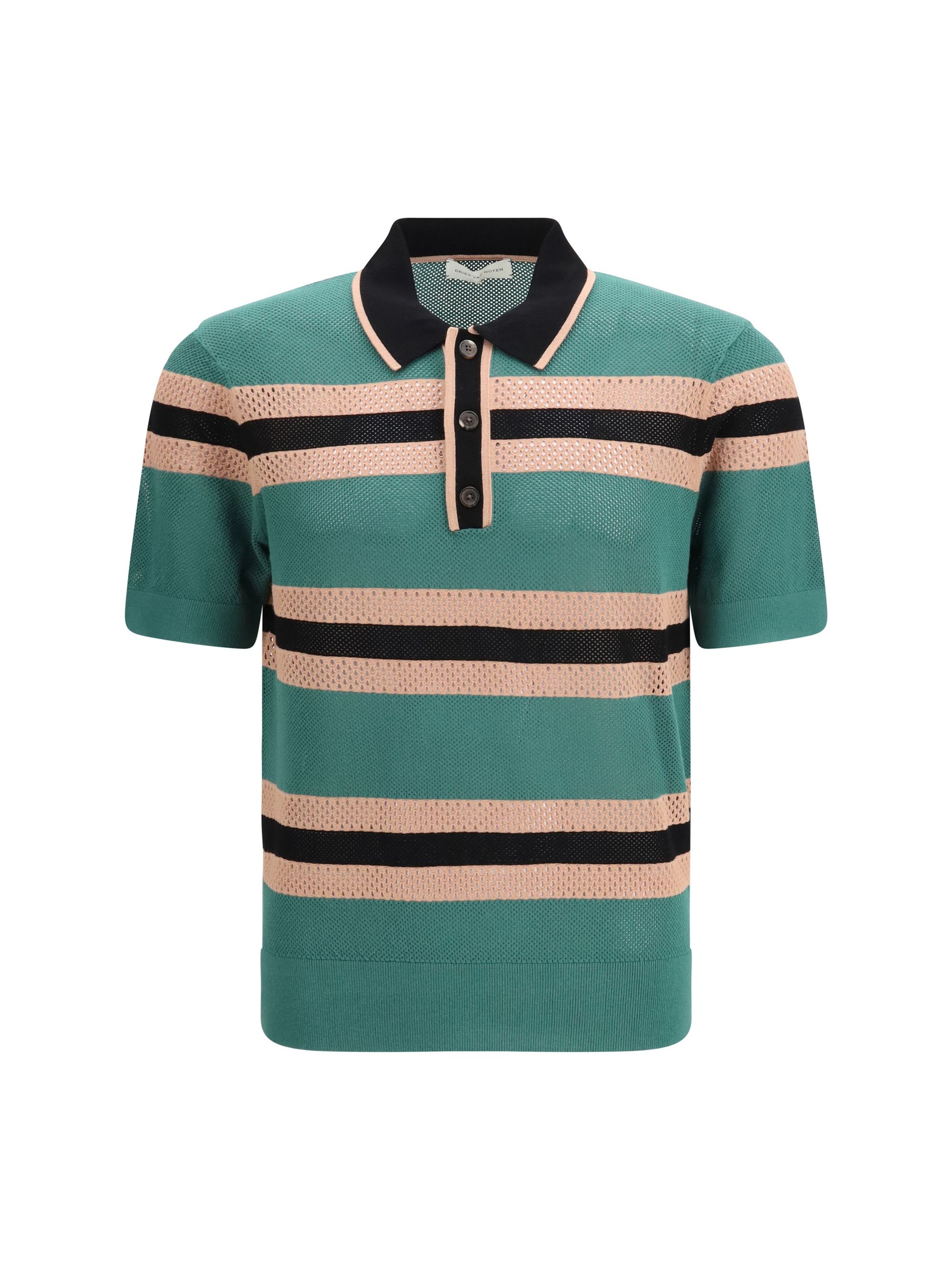 Dries Van Noten Striped Polo Shirt Size US XL / EU 56 / 4 - 1 Thumbnail