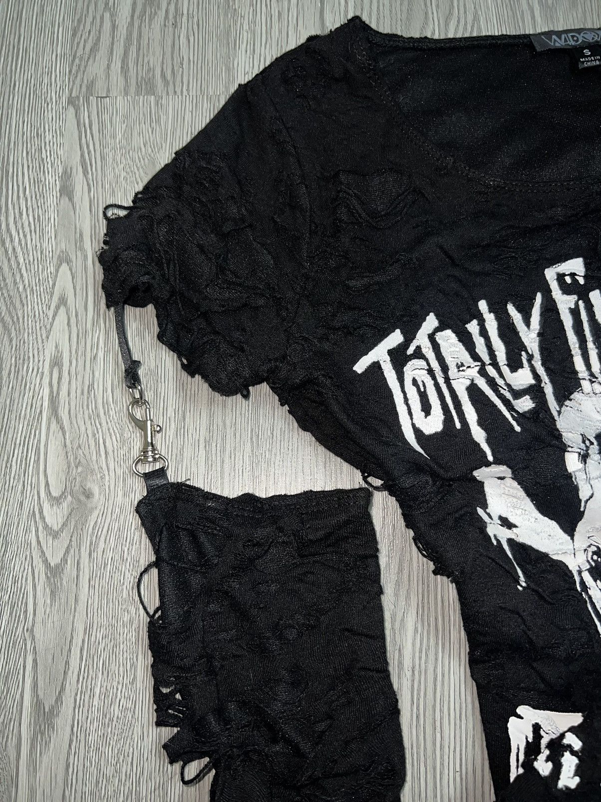 Dolls Kill WIDOW toxic for life sherred top 🖤☠️ Size S / US 4 / IT 40 - 5 Thumbnail