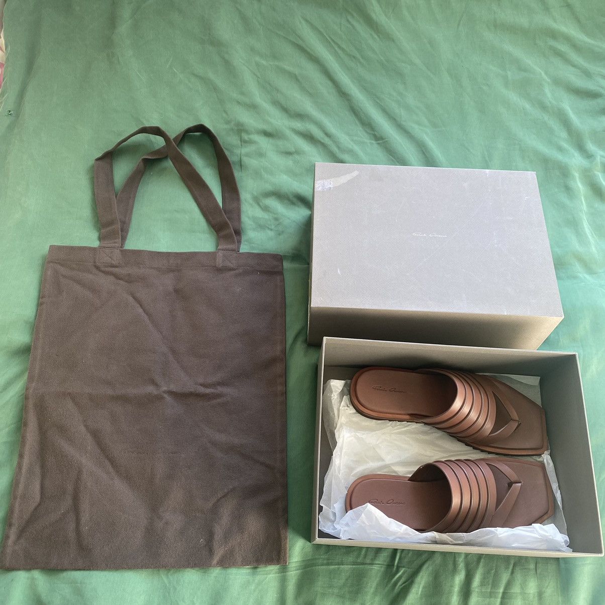 Rick Owens Rick Owens Leather Sandals (IT0108) Size US 8 / EU 41 - 2 Thumbnail