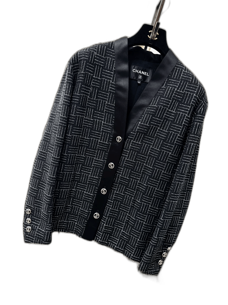 Chanel Chanel Black Mosaic Pattern Coat Size M / US 6-8 / IT 42-44 - 1 Thumbnail