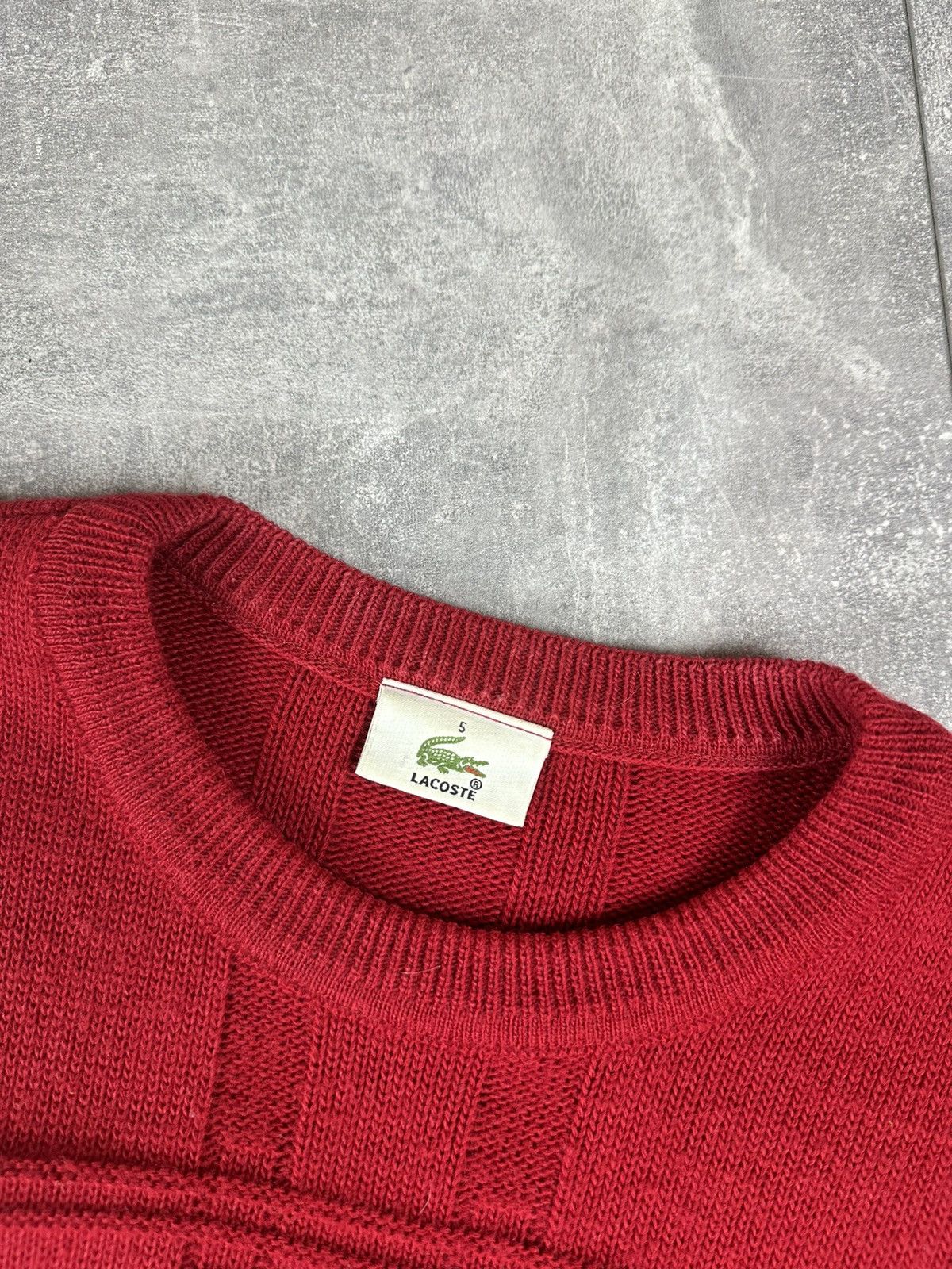 Lacoste Lacoste Cable Knit Mens Vintage Retro Small Logo Sweater Size US L / EU 52-54 / 3 - 6 Thumbnail