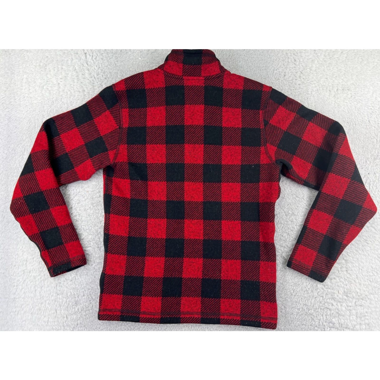 The North Face The North Face Sweater Men S Red Plaid Knit Sherpa Lined 100% Poly Mock Neck Pullover Cardigan? Size US S / EU 44-46 / 1 - 2 Thumbnail