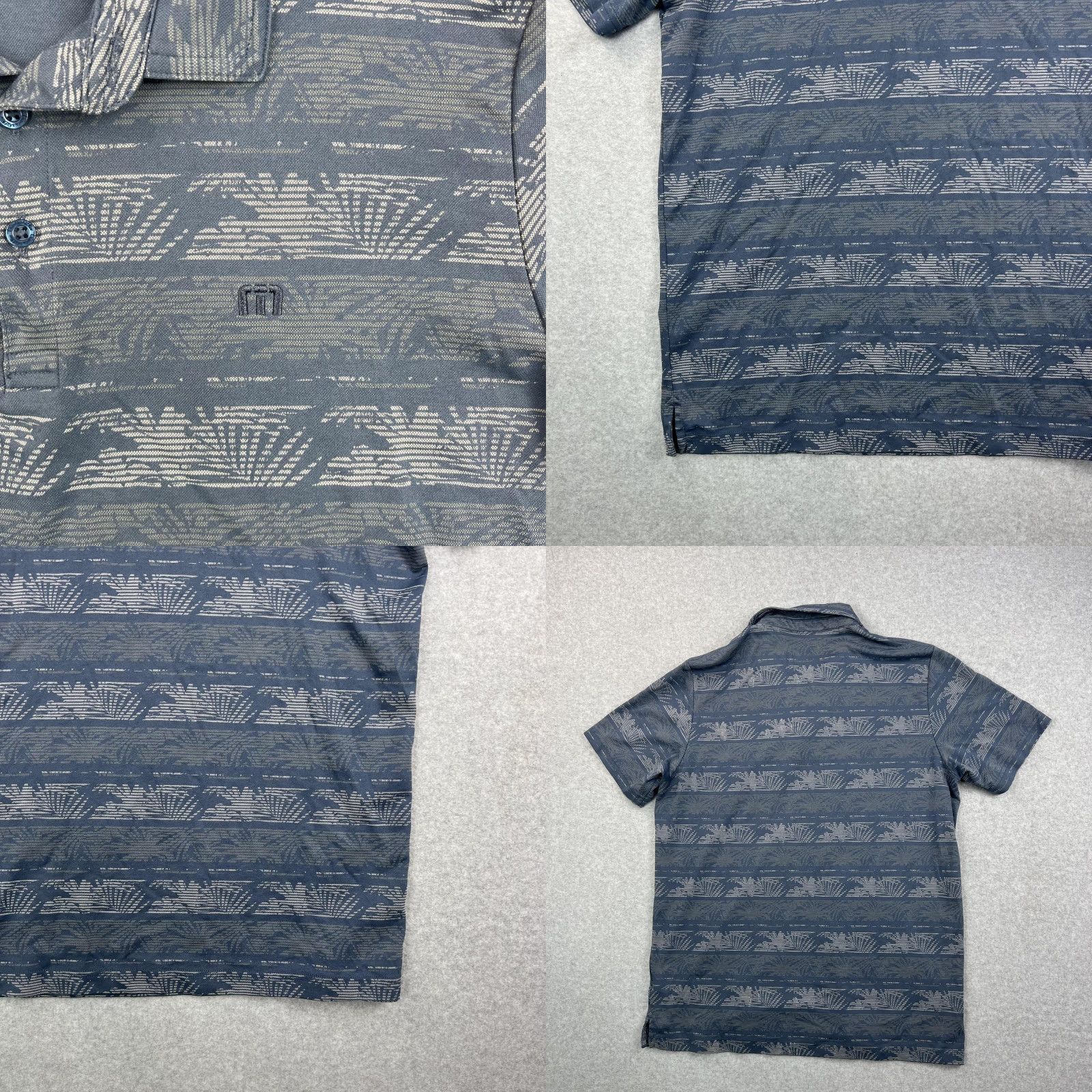TravisMathew Travis Mathew Polo Shirt Mens XL Blue Pattern Performance Golf Casual Adult Size US XL / EU 56 / 4 - 8 Thumbnail