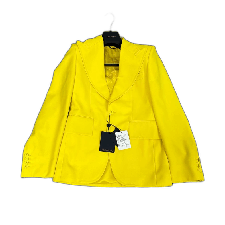 Louis Vuitton Louis Vuitton Lemon Yellow Blazer with Tags Size L / US 10 / IT 46 - 1 Thumbnail