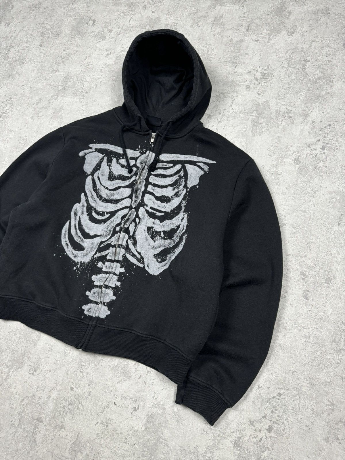 Vintage Vintage Y2K Skeleton Zip UP Hoodie Size M Size US M / EU 48-50 / 2 - 3 Thumbnail