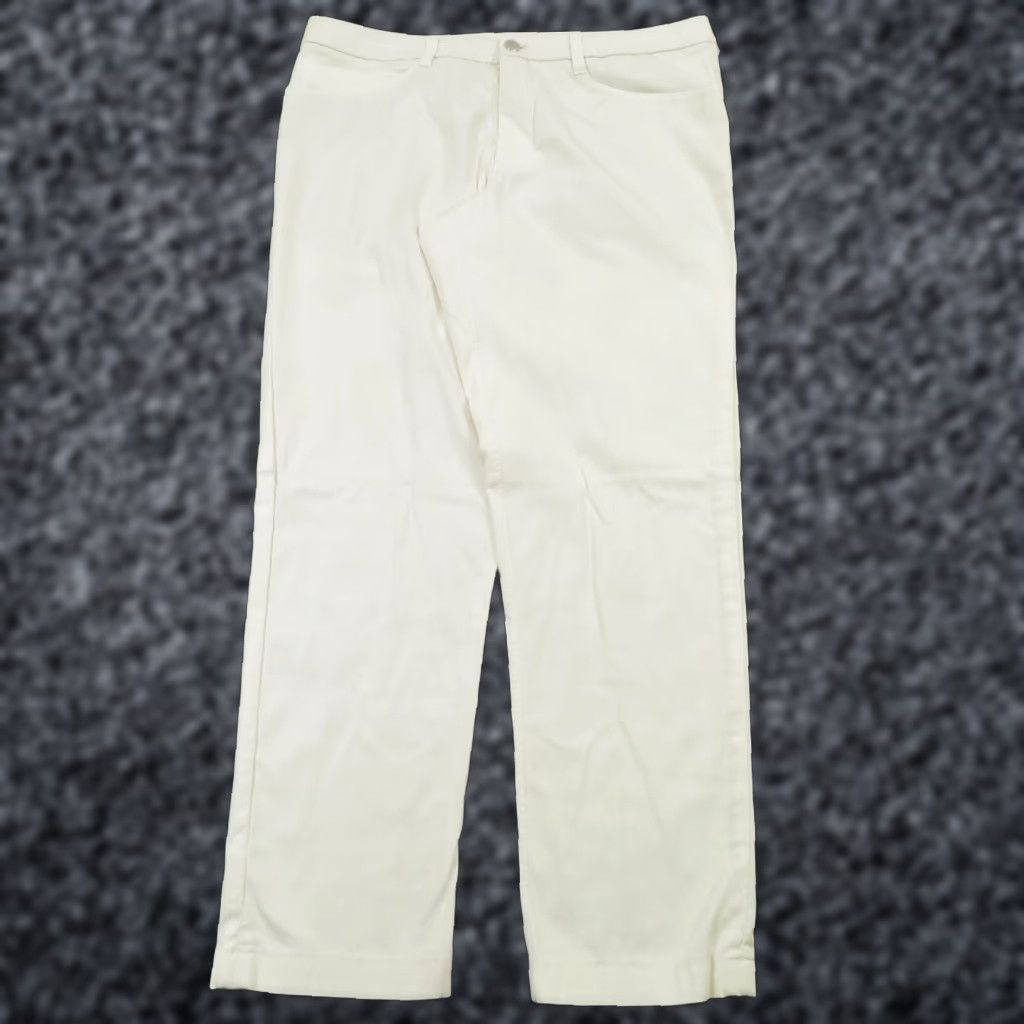 Lululemon Mens Pants 34x30 Slim Fit 5 Pocket Chinos Silverstone Swift Cotton Ivory