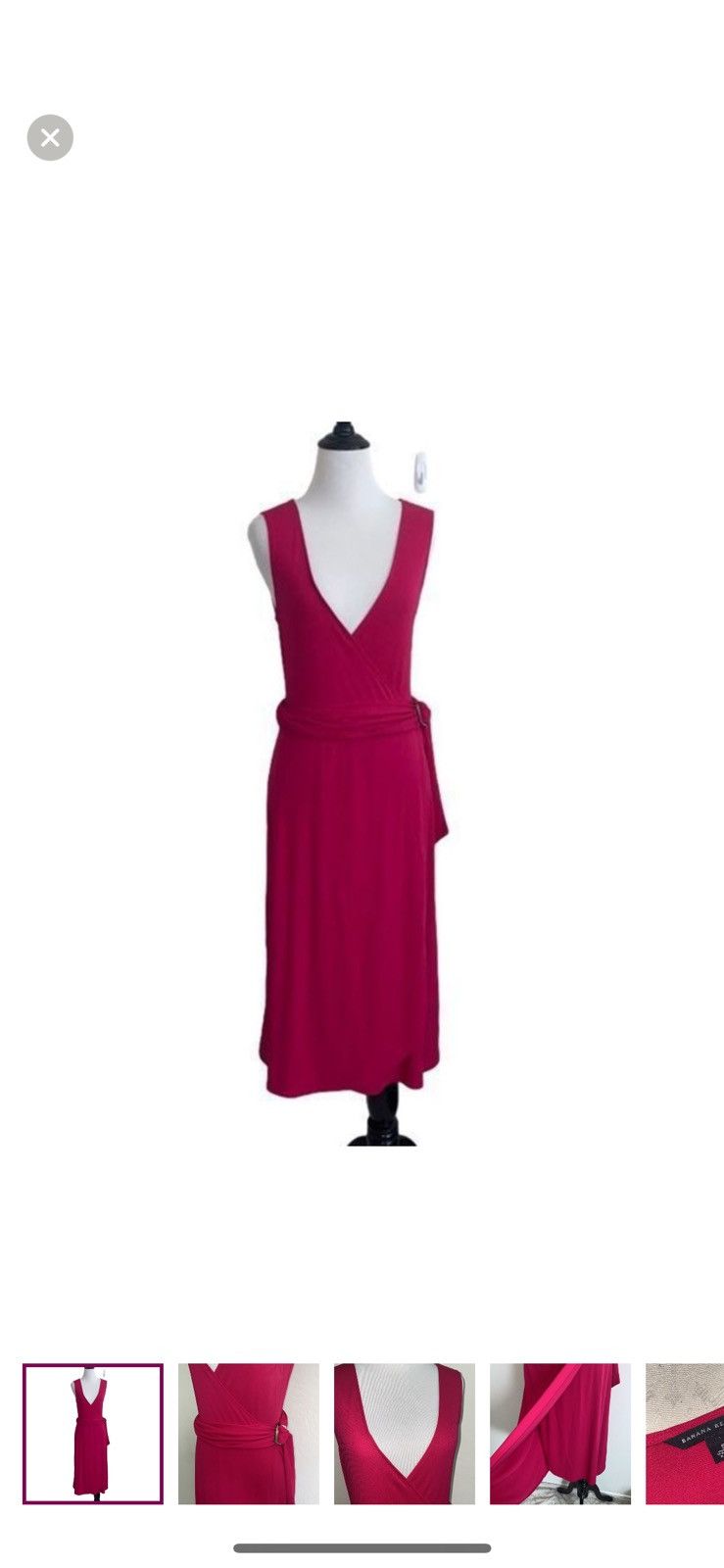 Banana Republic Banana republic small midi faux wrap dress Size S / US 4 / IT 40 - 1 Thumbnail