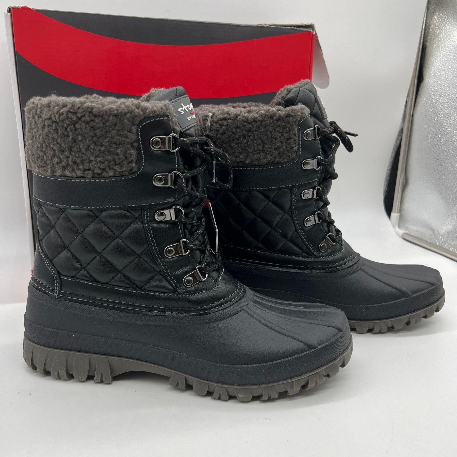 Other Cougar Waterproof Winter Boots Size 10 Black Quilt Carlisle Size US 10 / IT 40 - 1 Thumbnail