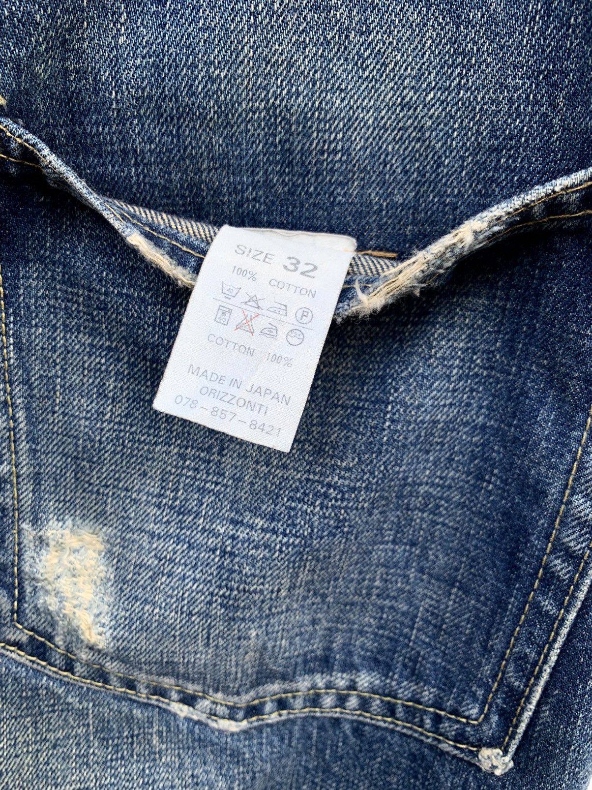 Japanese Brand Denime japan distressed selvedge denim Size US 30 / EU 46 - 9 Thumbnail