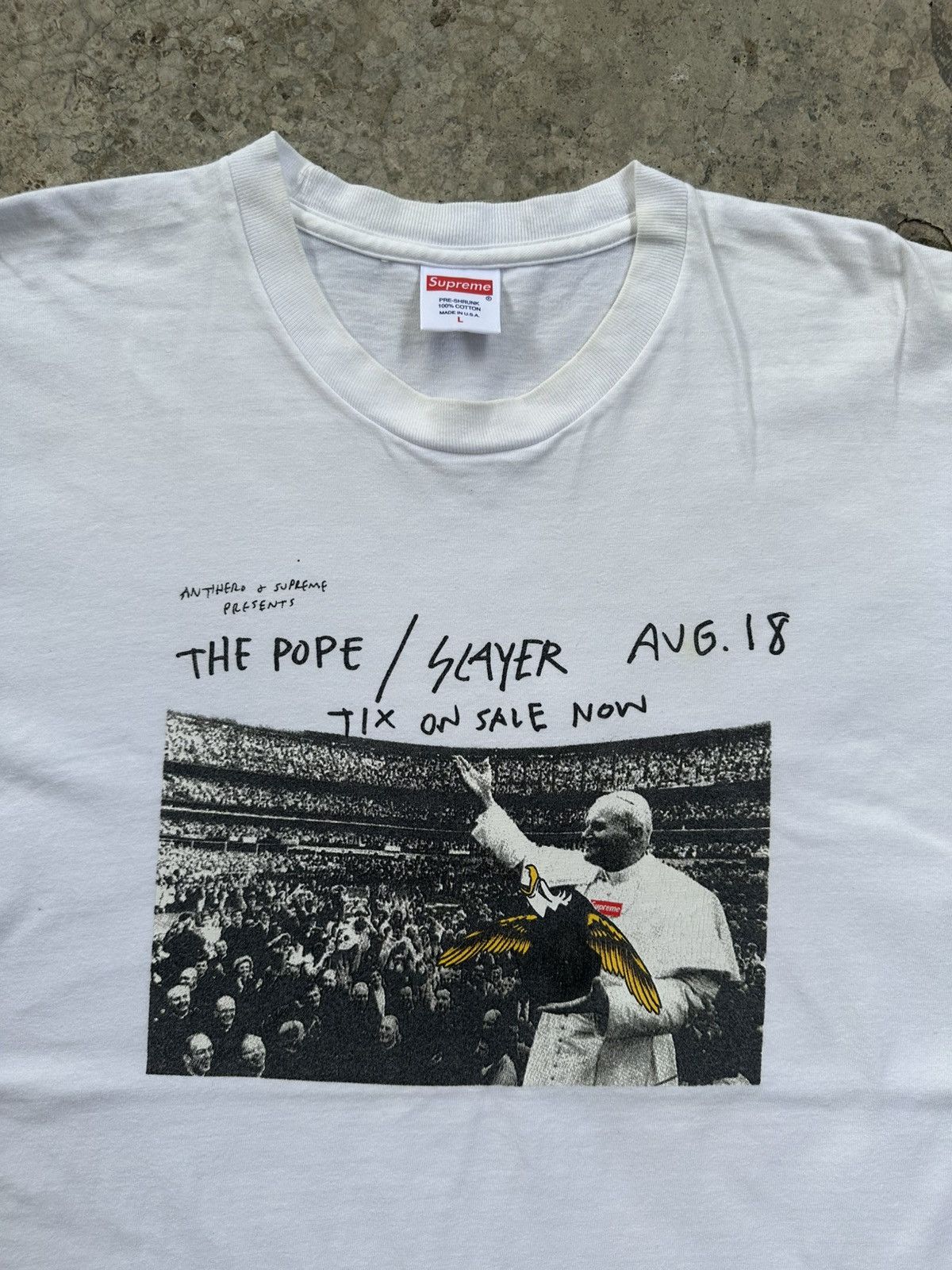 Antihero × Supreme 2016 Supreme X Antihero Pope Tee Size US L / EU 52-54 / 3 - 3 Thumbnail