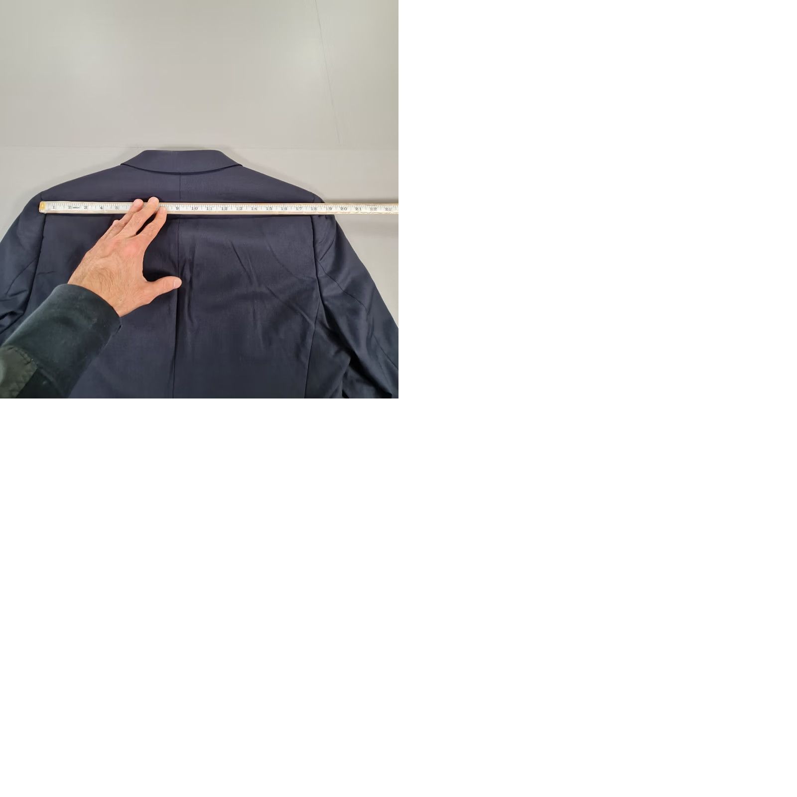 Hugo Boss HUGO BOSS Men Suit Jacket Navy Blue 38 R Super 120s Wool Guabello Hayes Size 38R - 9 Thumbnail
