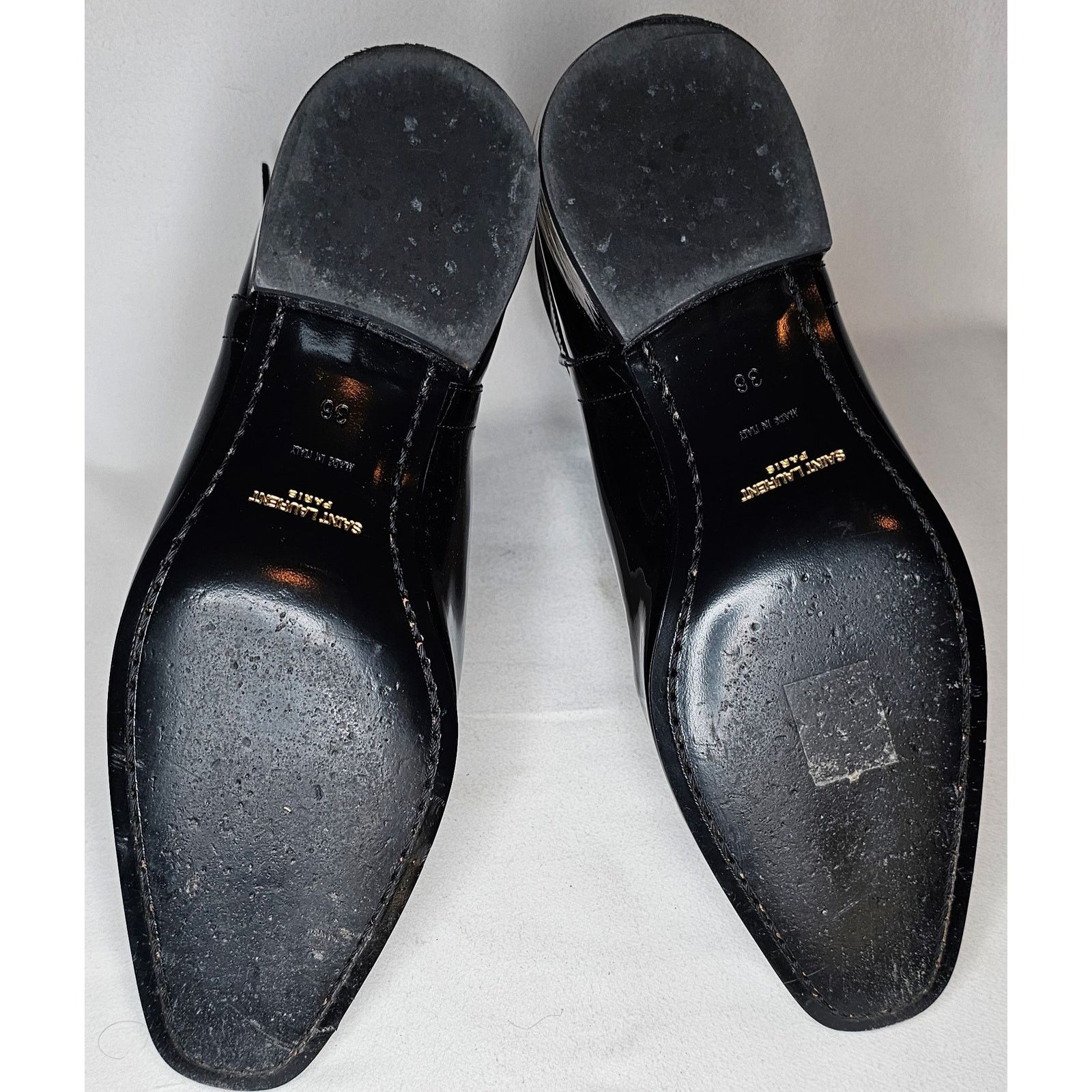 Yves Saint Laurent Saint Laurent Clementi Ankle Boot in black patent leathe Size US 6 / IT 36 - 10 Thumbnail