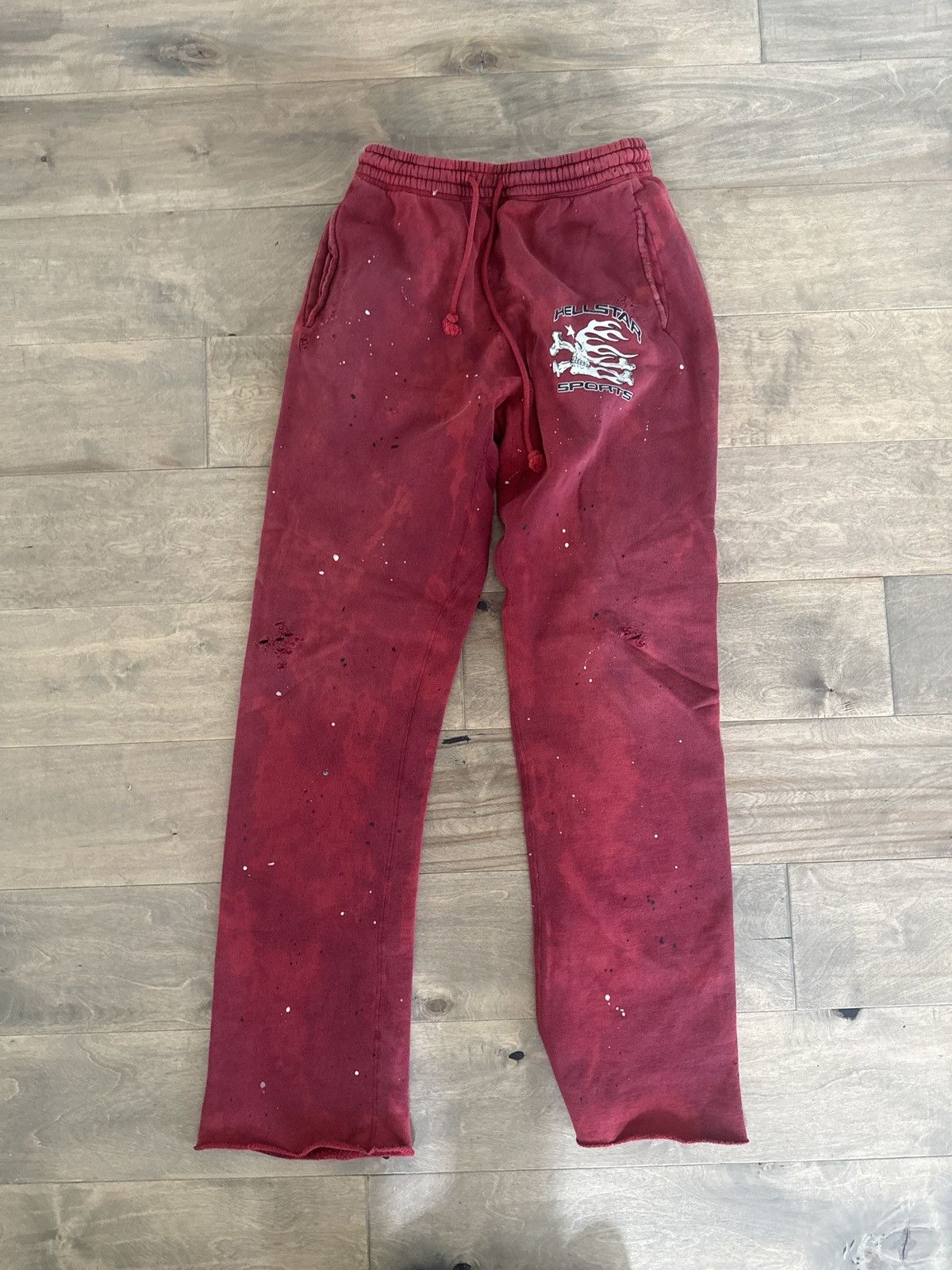 HELLSTAR Hellstar sports bone sweatpant maroon large Size US 34 / EU 50 - 1 Thumbnail