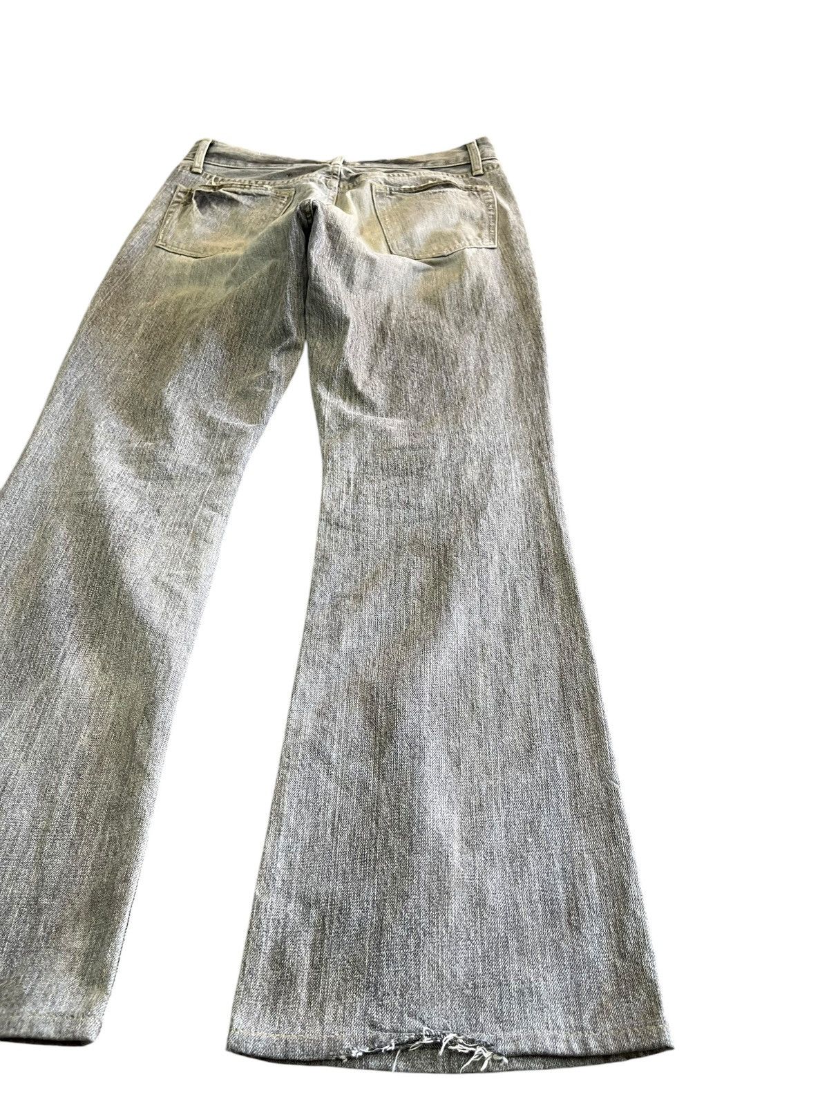 Japanese Brand × Le Grande Bleu (L.G.B.) Vintage Blue Way Flare Ripped Distressed Denim Size US 31 - 7 Thumbnail