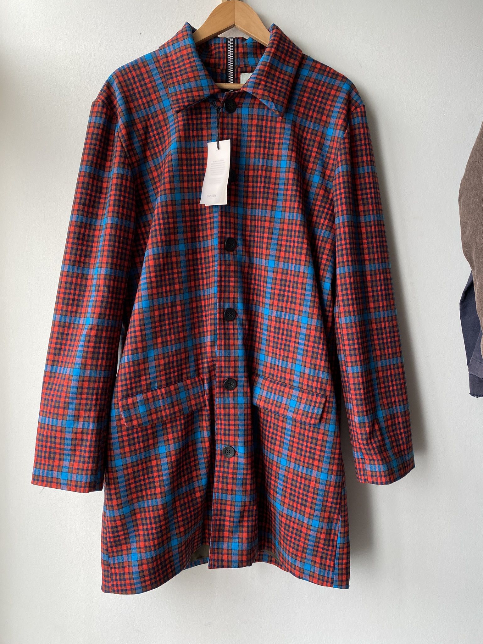 Acne Studios NWT $560 - Deadstock Check Long Split Trench Coat Size US L / EU 52-54 / 3 - 6 Thumbnail