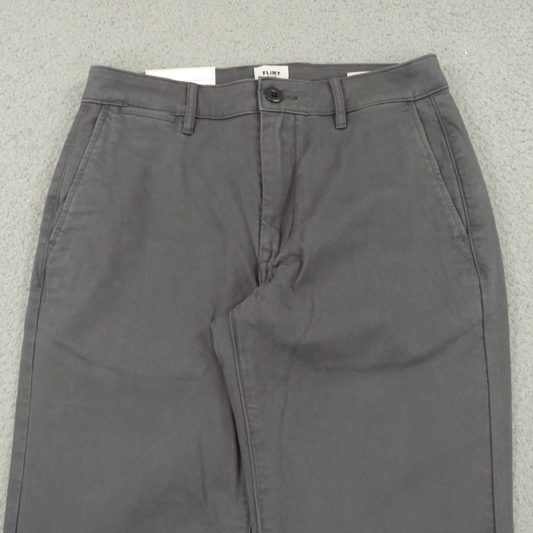 Flint And Tinder Flint And Tinder Pants Mens Slim Gray Twill Chinos Straight 29x32, 5-Pocket, Flat Front, Cotton Blend, Zip, Machine Washable, New With Tags, Huckberry Size US 29 - 6 Thumbnail