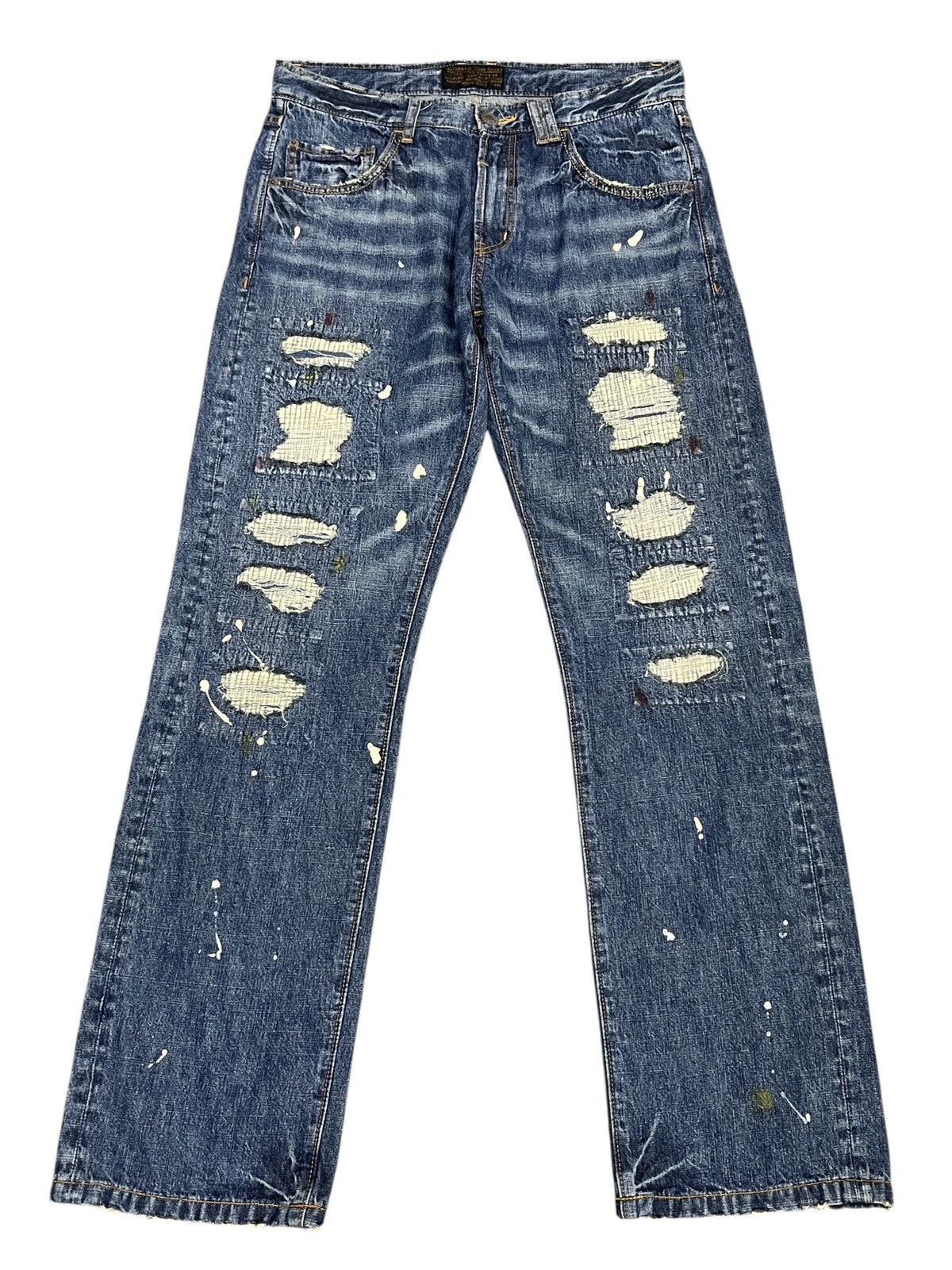 Sugar CUBE SUGAR "Union Made" Distressed Grunge Jeans Size 30" Size US 30 / EU 46 - 2 Thumbnail