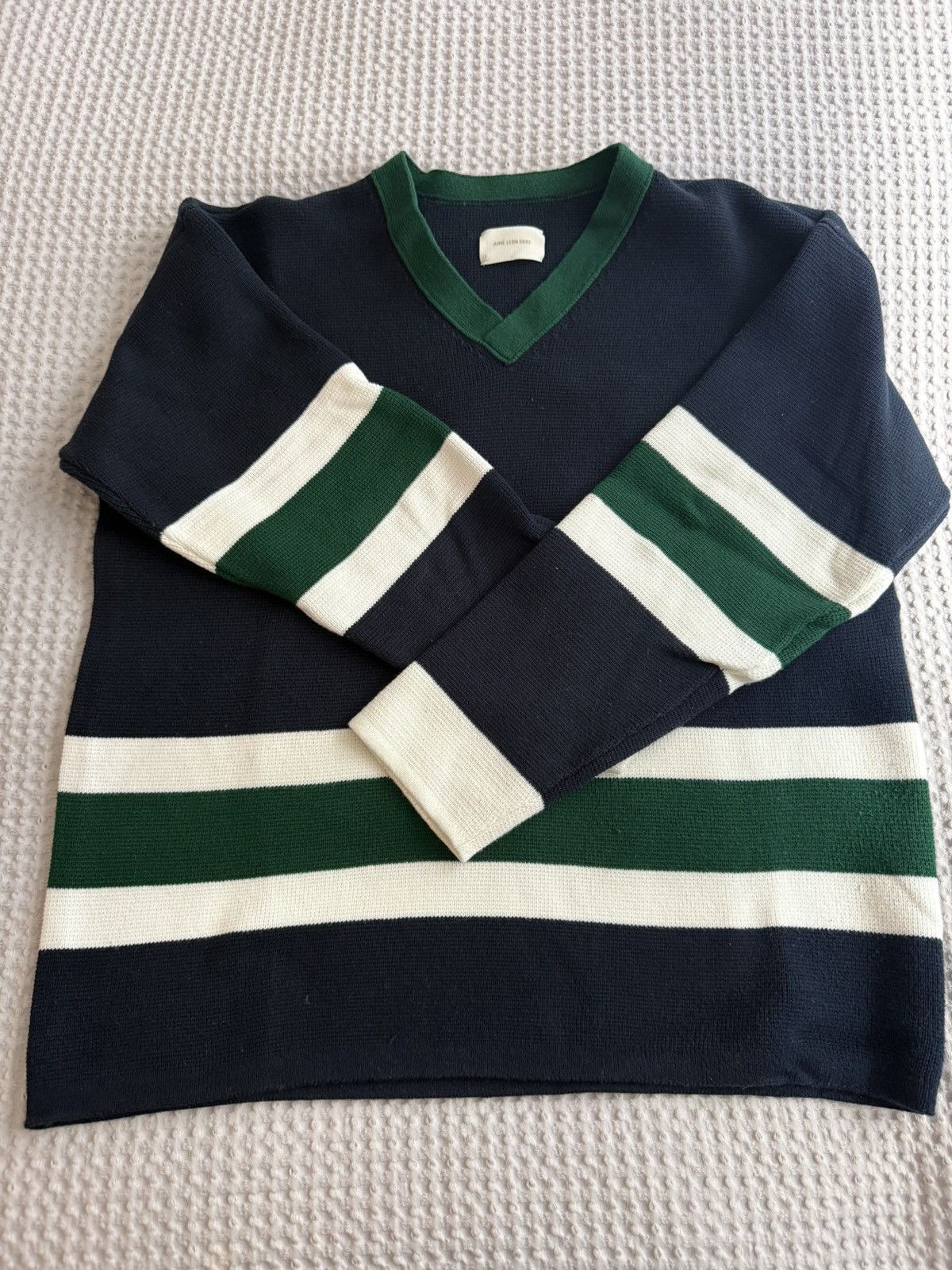 Aime Leon Dore Aimé Leon Dore FW22 Knit Hockey Jersey — Navy Blazer, Small Size US S / EU 44-46 / 1 - 1 Thumbnail