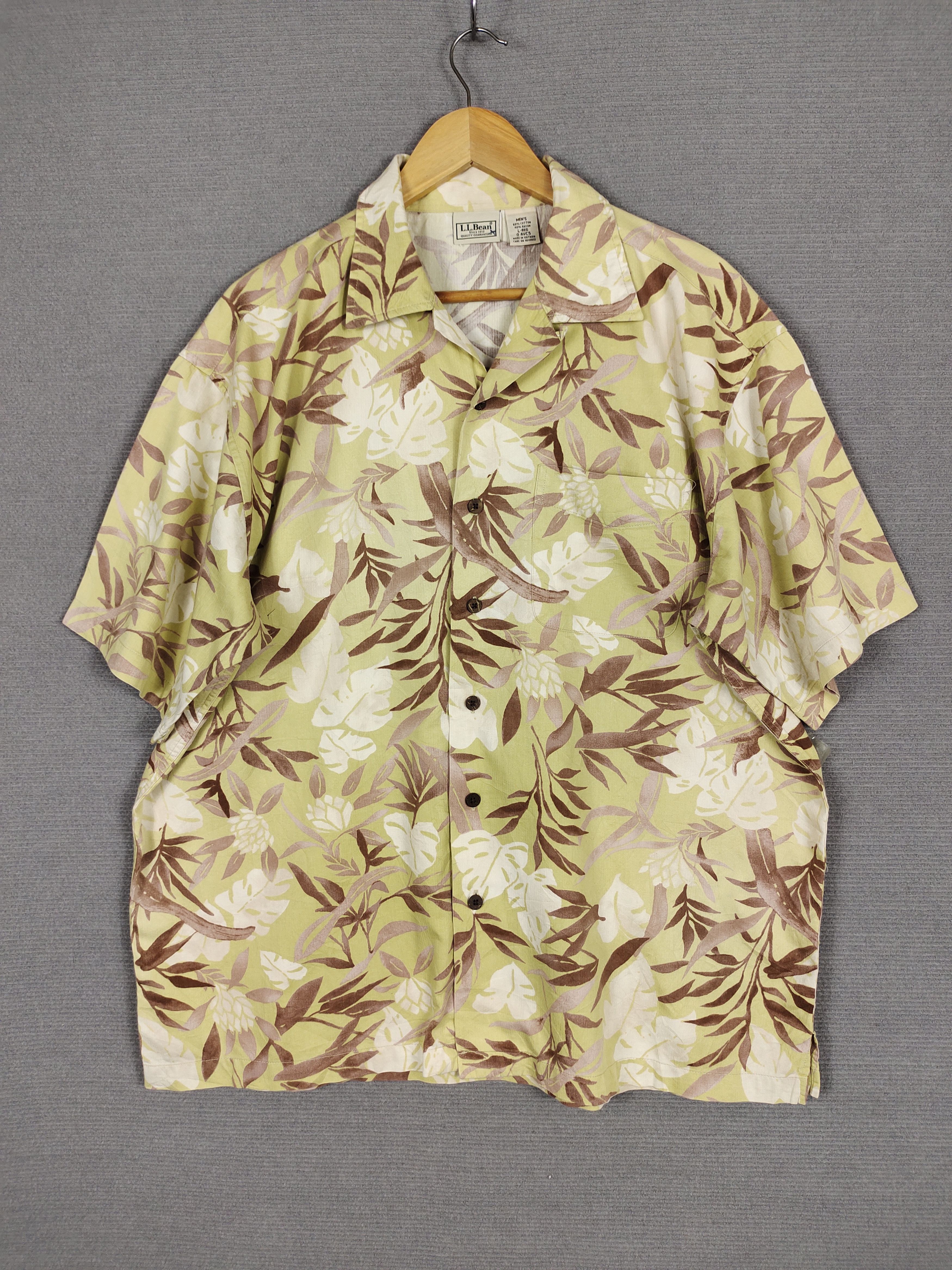 L.L. Bean Vintage L.L. Bean Cotton Rayon Hawaiian Shirt Size US L / EU 52-54 / 3 - 1 Thumbnail