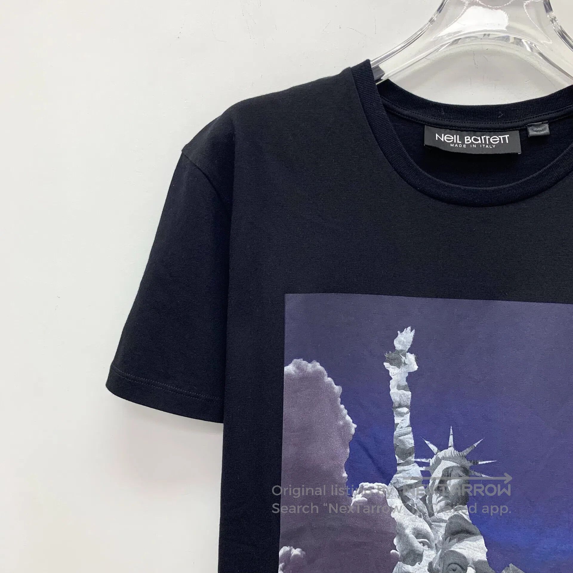 Neil Barrett Neil Barrett Black Statue of Liberty Image Print Cotton Ro Size US S / EU 44-46 / 1 - 3 Thumbnail