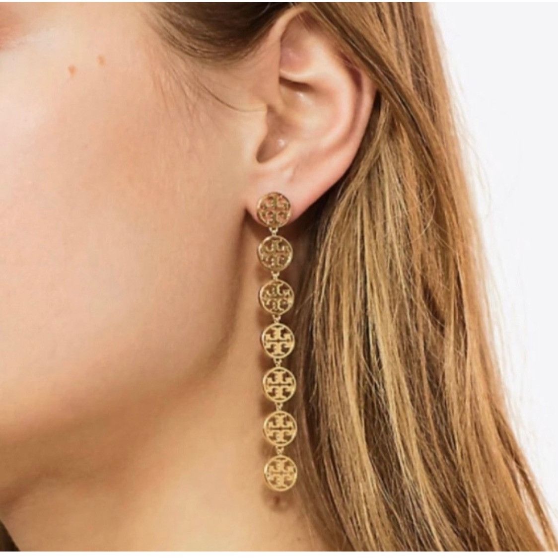 Tory Burch StunningTory Burch logo drop earrings! Logo for days!!! Size ONE SIZE - 5 Thumbnail